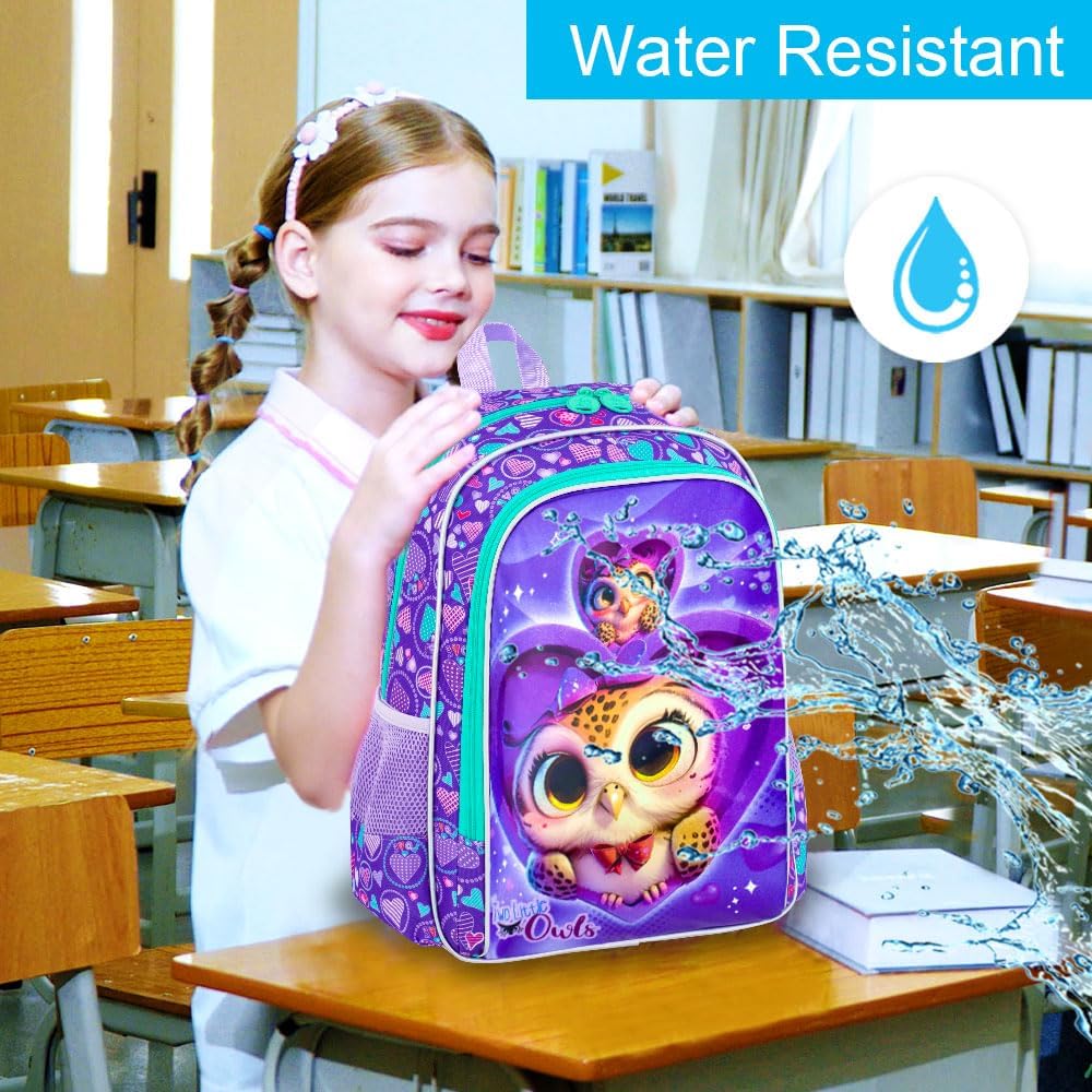 3pcs Backpack for Boys and Girls, 16” Kids Kindergarten Bookbag with Lunch Box, Cute Elementary Backpacks for Boy Girl