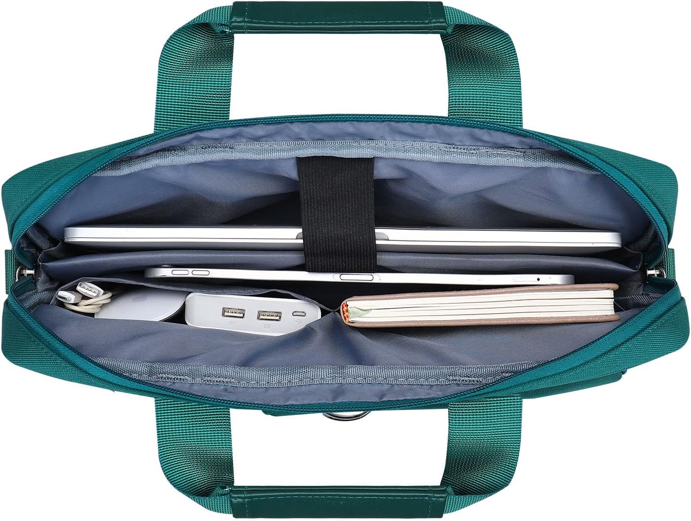 MOSISO Laptop Bag 13.3 inch, 13-13.3 inch Computer Shoulder Bag Compatible with MacBook Air/Pro 13/Pro 14, HP Dell ASUS Notebook &2 Raised&1 Flapover&1 Horizontal Pocket&Handle&Belt, Black