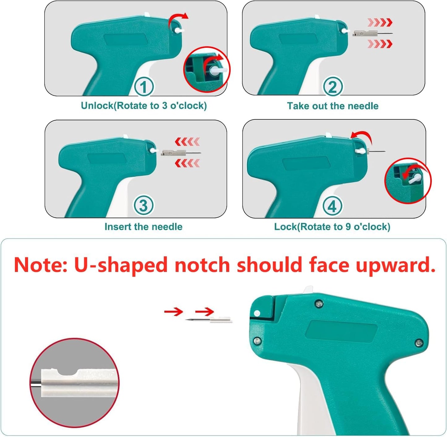 Mini Stitch Gun for Clothes, Mini Clothing Stitcher Gun, Speedy Clothing Fixer Stitchy, Quick Stitch Sewing Gun Kit with 2500 Black & 2500 White Fasteners, 6 Needles and Hard Case - Not Standard Gun