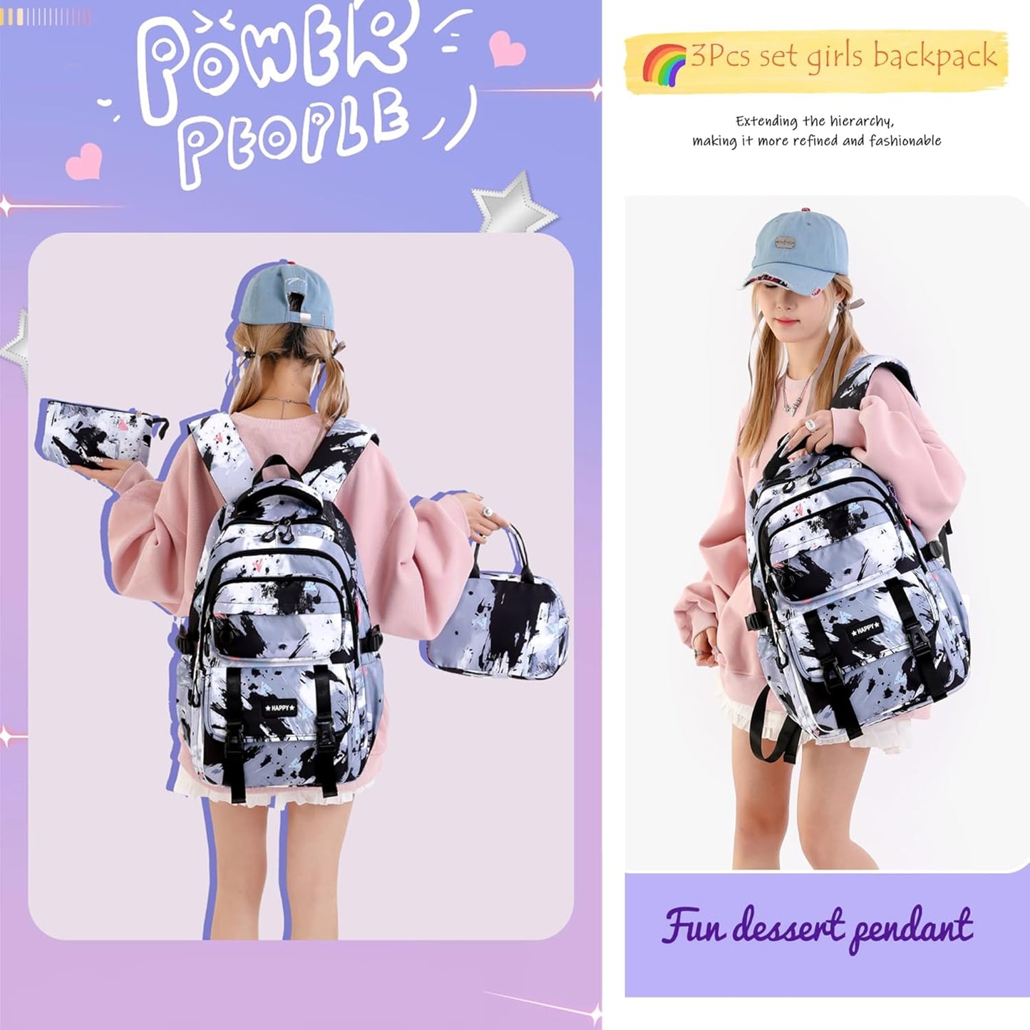 Backpack for Girls Kids Backpack Elementary School Backpack Boys Bookbag Schoolbag for Teen Boys