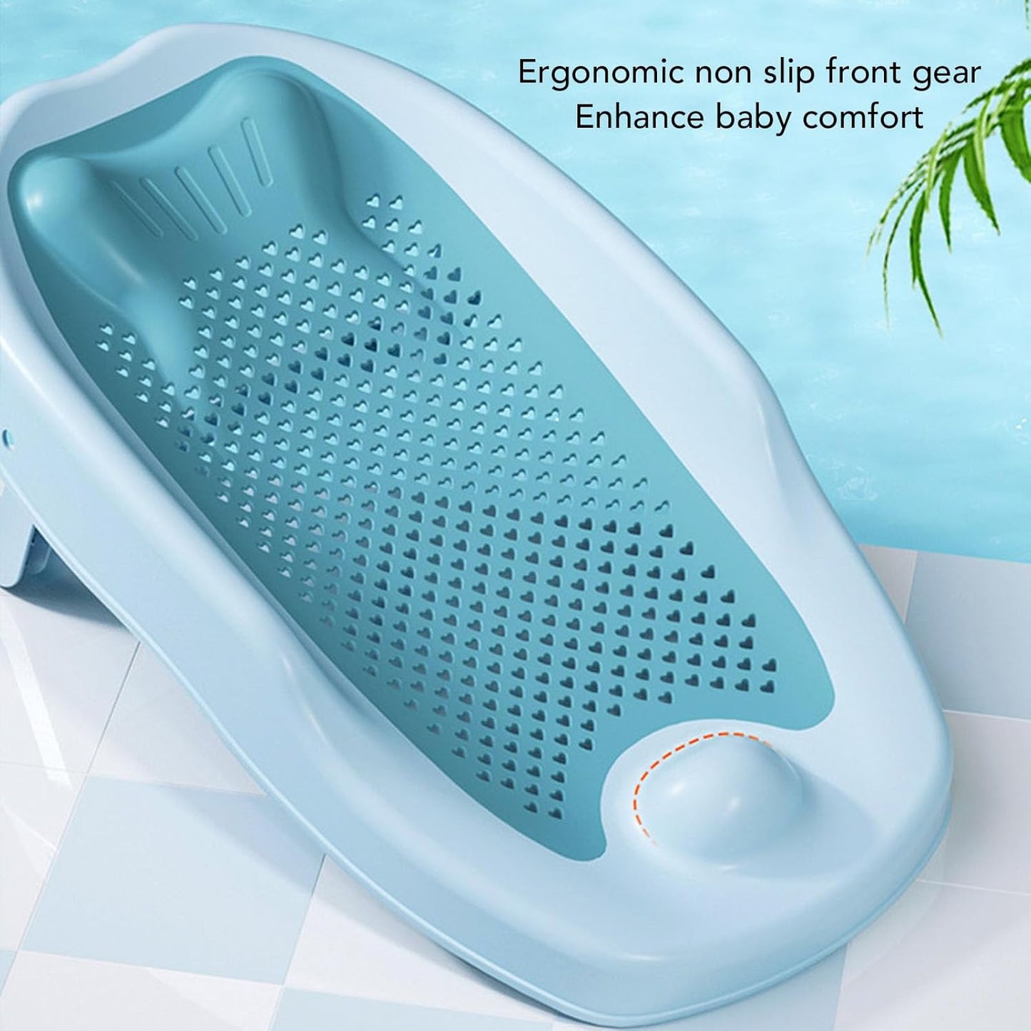 Baby Bath Support Portable Infant Bathtub Soft Back Curve Security Blue Newborn Bathtub Support Infant Bathtub Support Foldable Baby Bathtub Support Baby Shower Support Baby