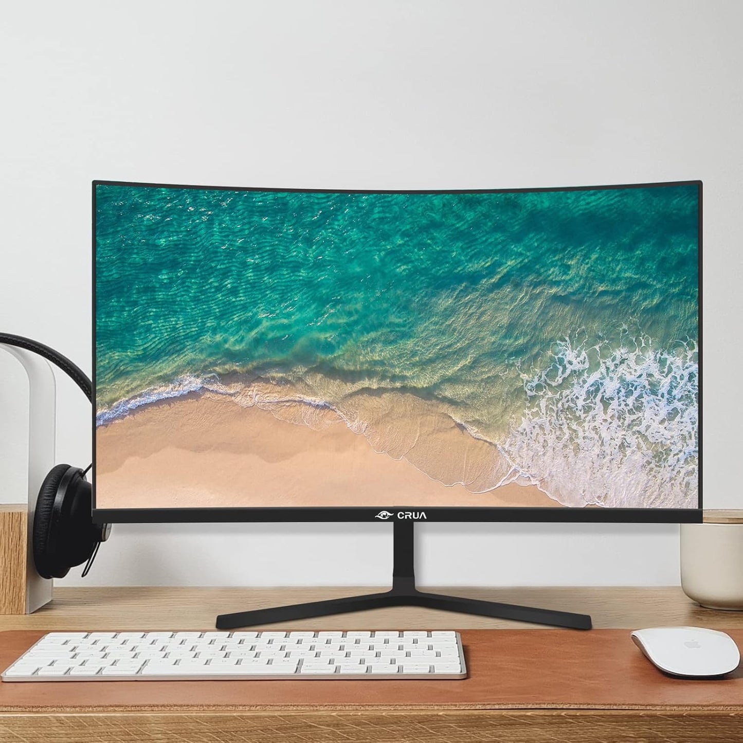 CRUA 34 Inch Gaming Monitor 144Hz, WQHD 3440X1440P Ultrawide Curved Monitor, 21:9 1500R 120% sRGB Computer Display Support Freesync, PIP/PBP, HDMI 2.0 & DP 1.4, Wall Mountable/Tilt Adjustable-Black