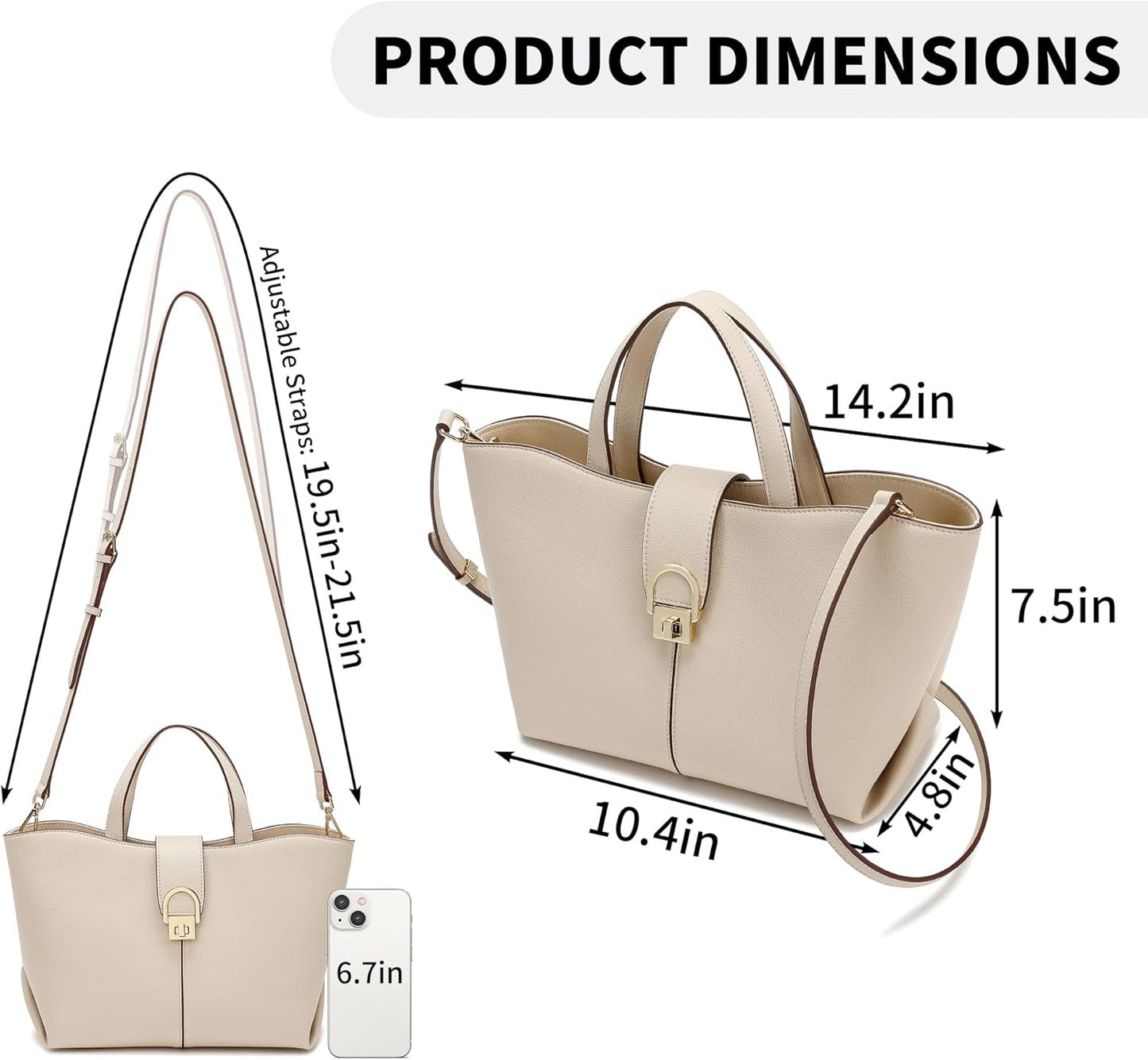 Leather Handbag for Women Tote bag Boho Purses and Handbags with Zipper Crossbody Bag Big shoulder handbag