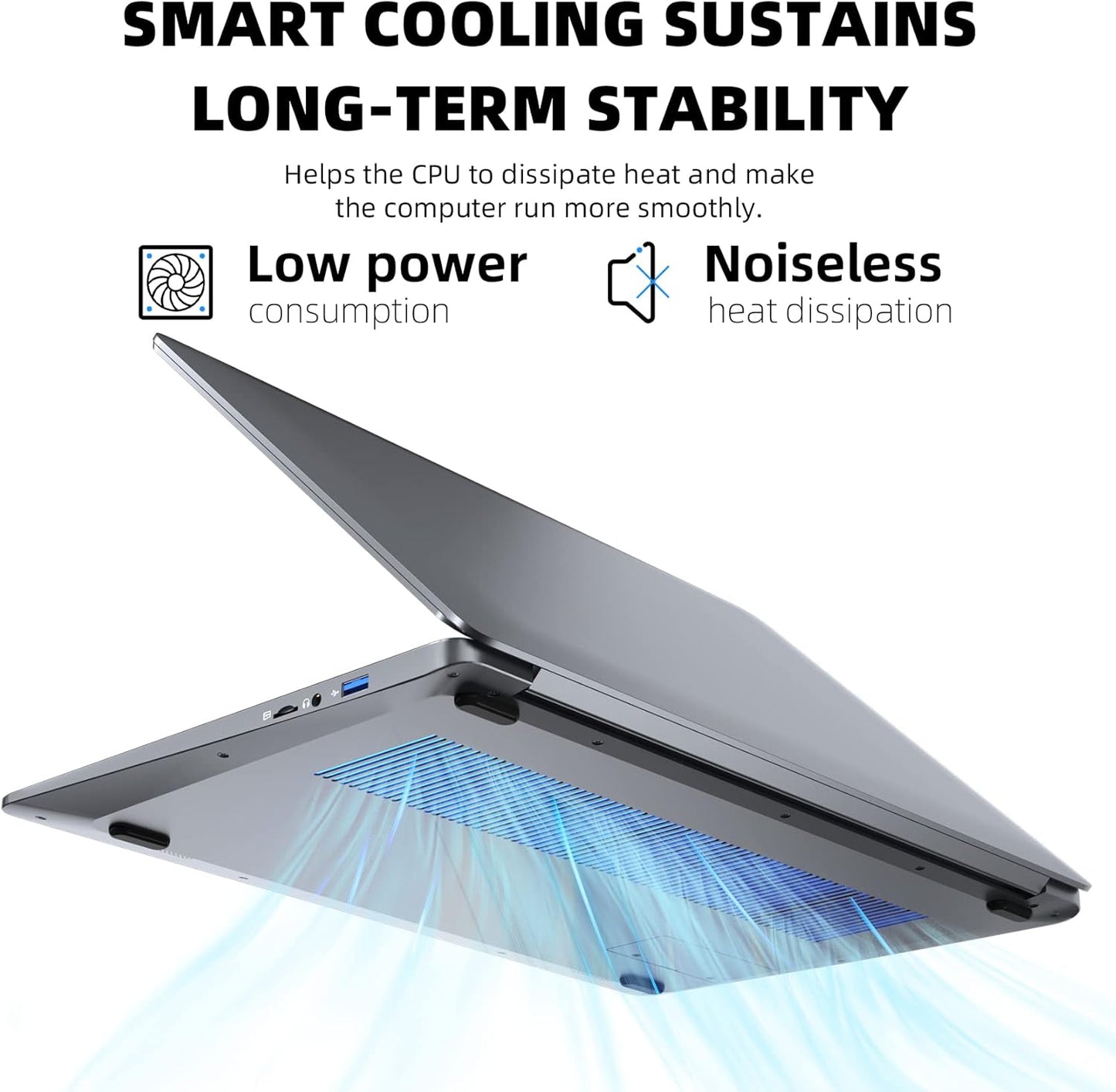 Naclud 15.6 Inch Laptop, 12GB DDR4 512GB SSD, Laptops with Celeron N5095 Processor(Up to 2.9GHz), FHD 1920x1080 Notebook with 2xUSB 3.0, Dual Band WiFi, Bluetooth 4.2(Gray)