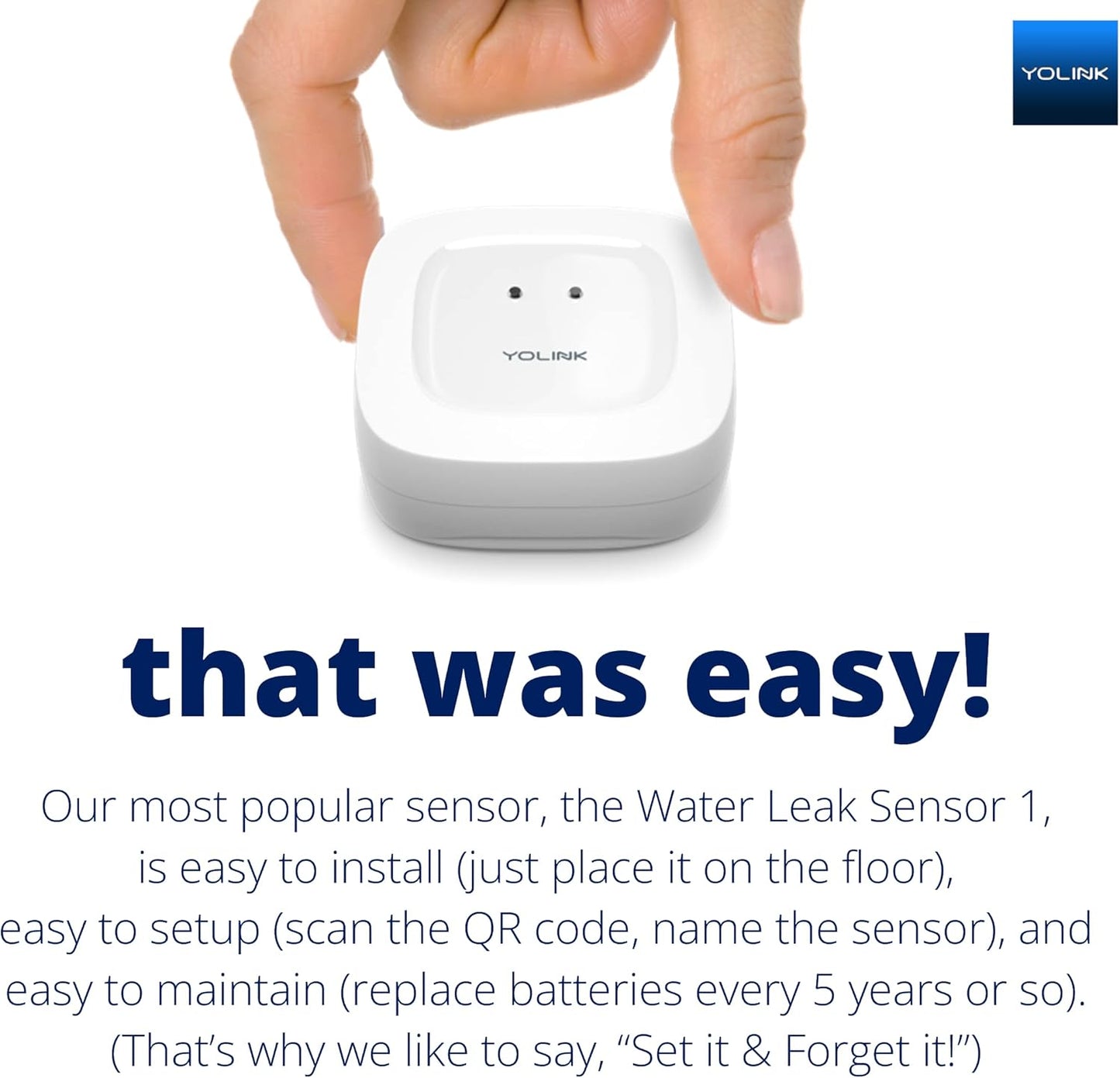 YoLink Smart Home Starter Kit: Water Sensor 4-Pack & Hub Kit - Sensor Compatible with Alexa and IFTTT, 1/4 Mile Range, Instant Remote App, Text(Limited) and Email Alert