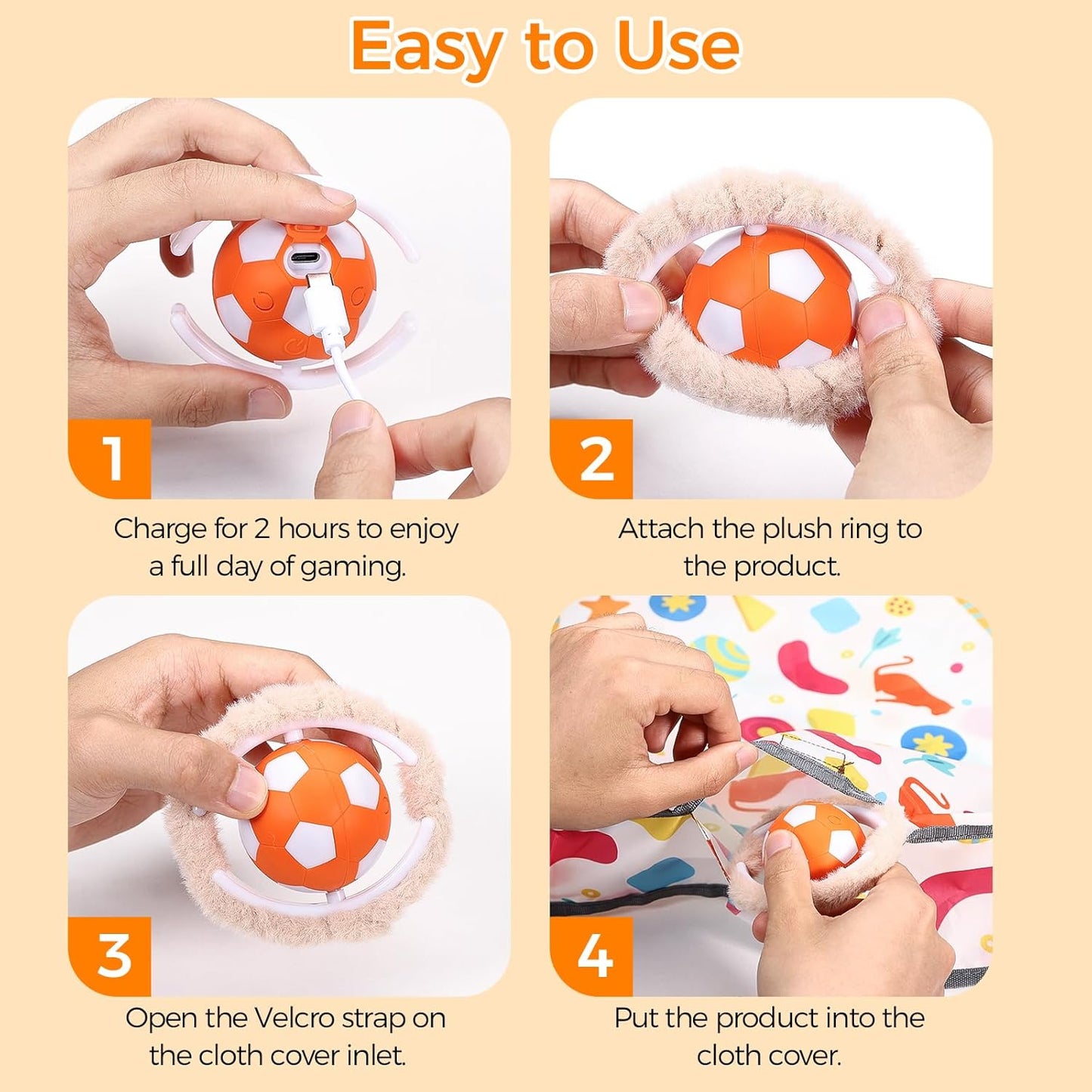 VIWIK Interactive Cat Toys for Indoor Cats, Hide and Seek Mouse Catching Game Cat Ball Toy, Automatic Motion Activated Kitten Toys, Low Noise Fast Rolling Ball in Play Mat for Bored Adult Cats - PuriLite