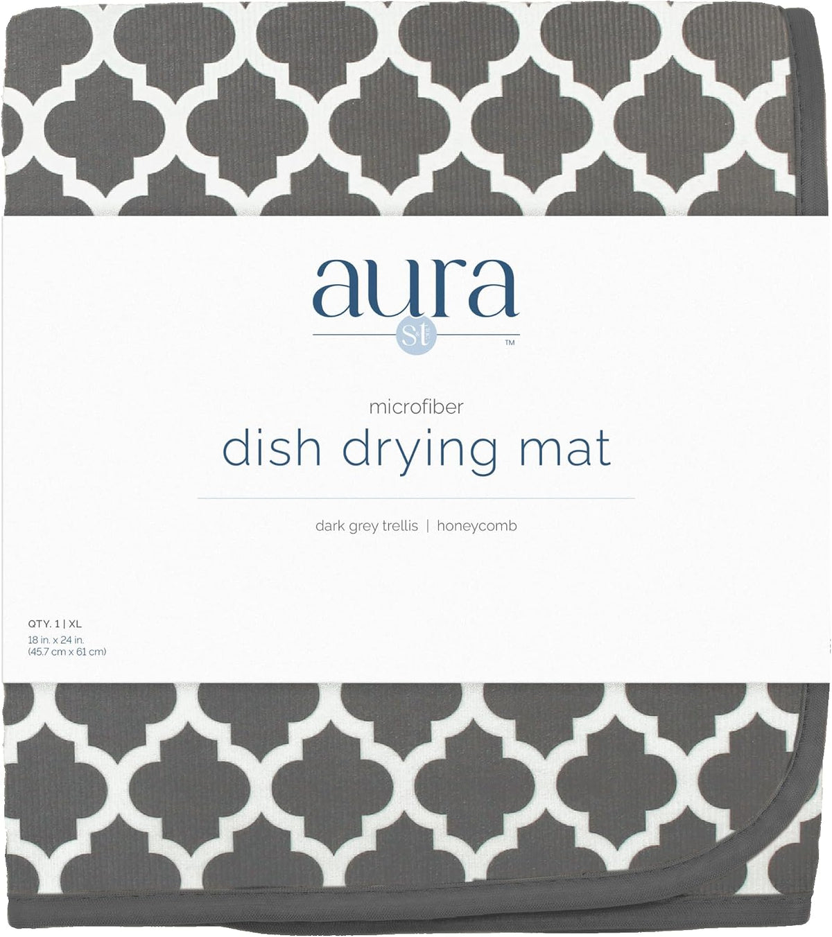 XL Microfiber Dish Drying Mat | Reversible Absorbent Kitchen Counter Drying Pad