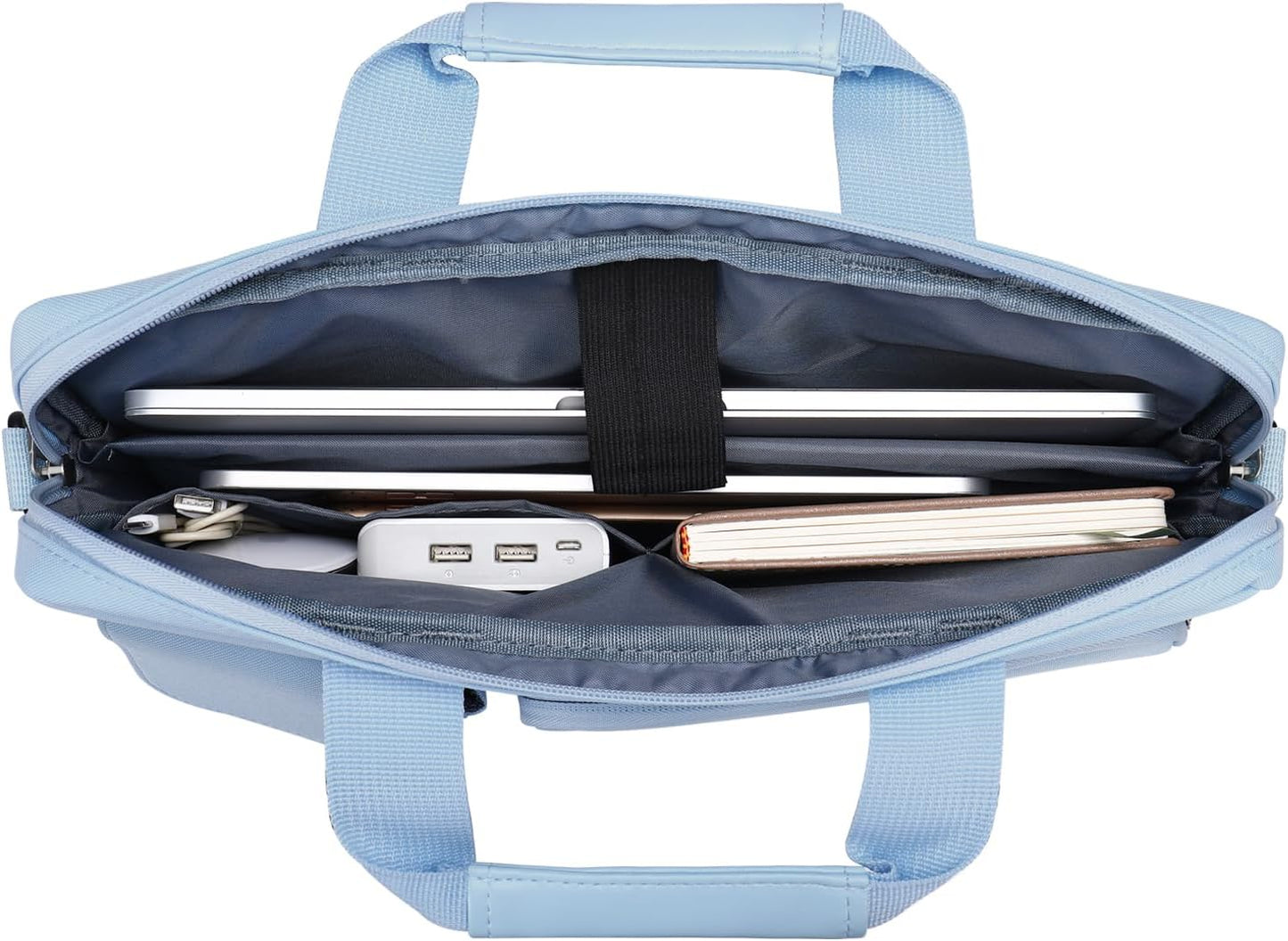 MOSISO Laptop Bag 13.3 inch, 13-13.3 inch Computer Shoulder Bag Compatible with MacBook Air/Pro 13/Pro 14, HP Dell ASUS Notebook &2 Raised&1 Flapover&1 Horizontal Pocket&Handle&Belt, Black