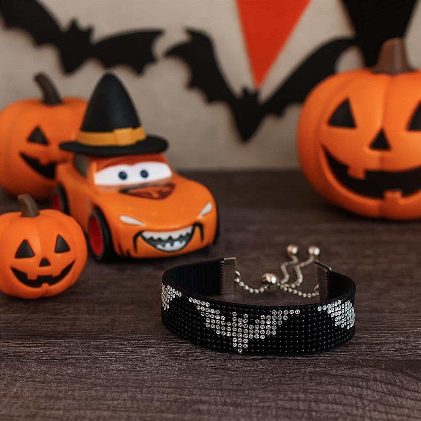 Rigoorium Ghost Charm Bracelet for Women Men – Halloween Jewelry with Sparkling Rhinestones, Adjustable Chain Spooky Costume Party Gift