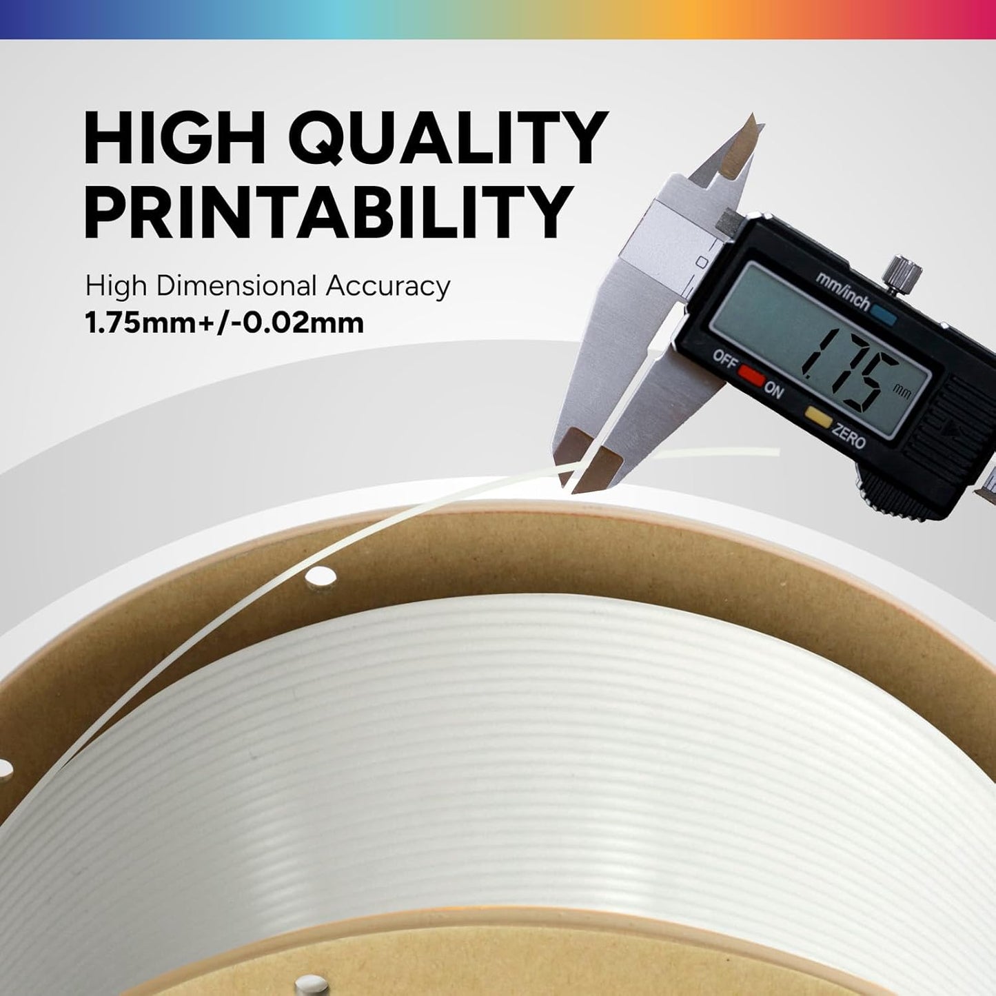 OVERTURE PLA Filament 1.75mm PLA 3D Printer Filament, 1kg Cardboard Spool (2.2lbs), Dimensional Accuracy +/- 0.02mm, Fit Most FDM Printer (Black 1-Pack)