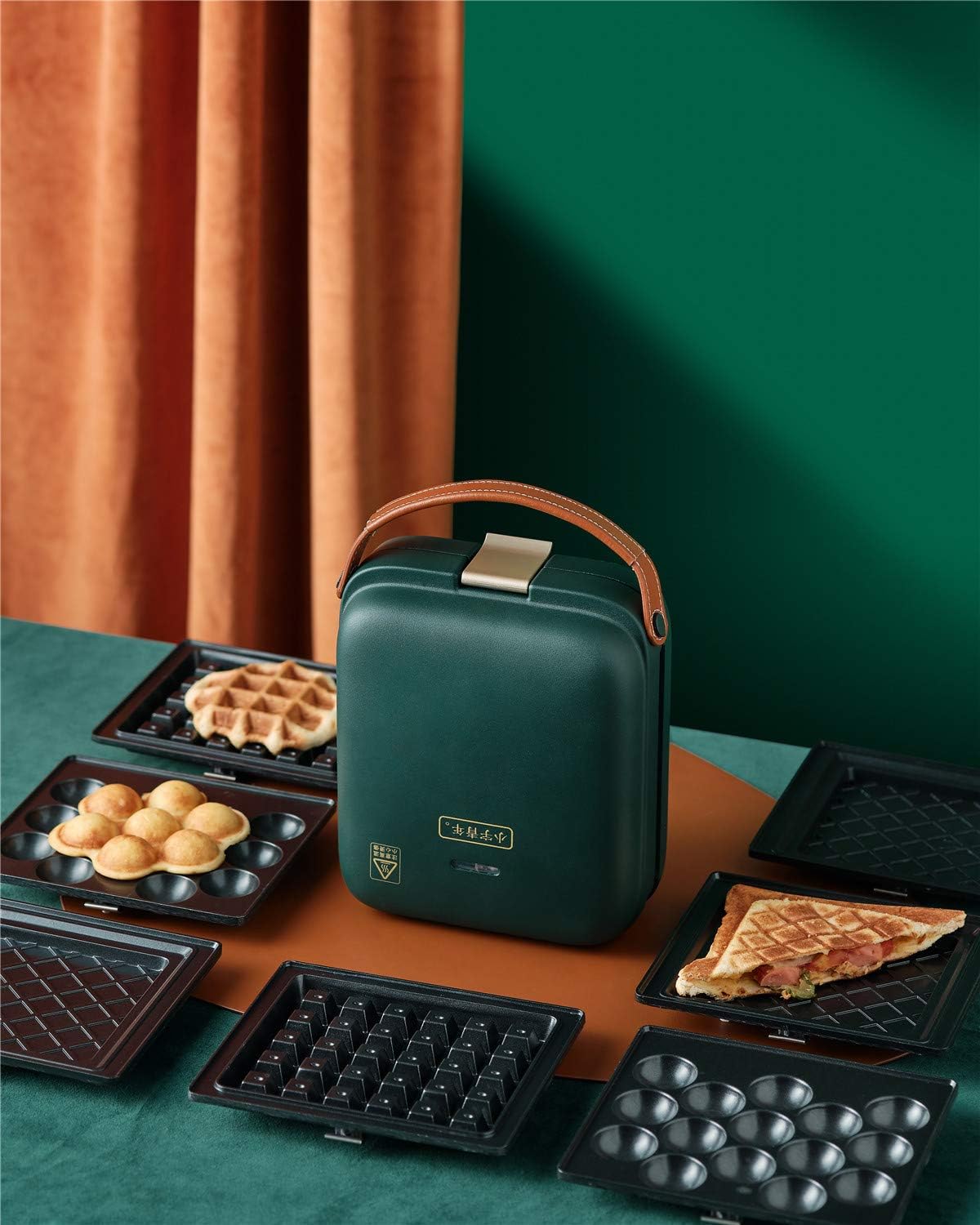 3-in-1 Sandwich Waffle Eggette Maker Portable Cooking Non-stick Coated Detachable Bakeware Plates Electric Panini Press Double-sided Heating Breakfast Toaster