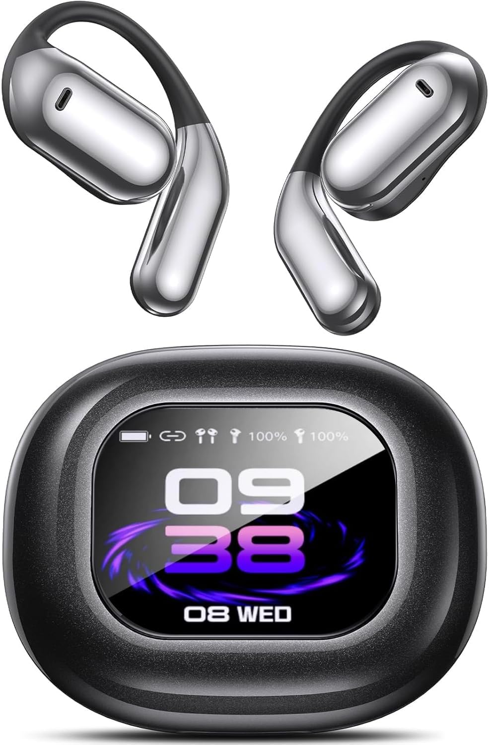 AI Translation Earbuds Language Bluetooth 5.4 Headphones Translator for 144 Languages & Accents Online Translation,Translator Earpiece with Bluetooth & APP for Travel/Business/Learning, Ebony Black