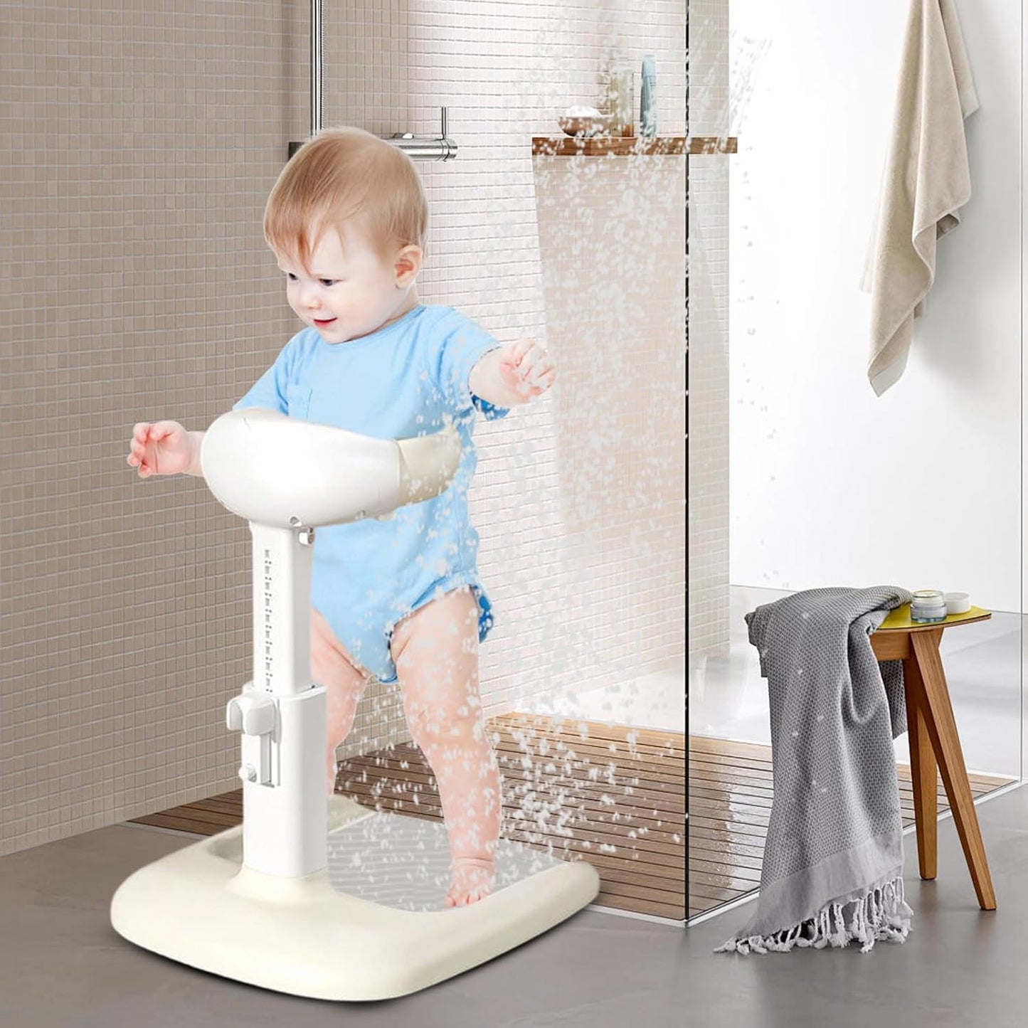 Baby Shower Stand - Standing Baby Bathtub for Kids aged 6-36 Months,Ergonomic Anti-Slip Base Support for Bathroom Boys Girls
