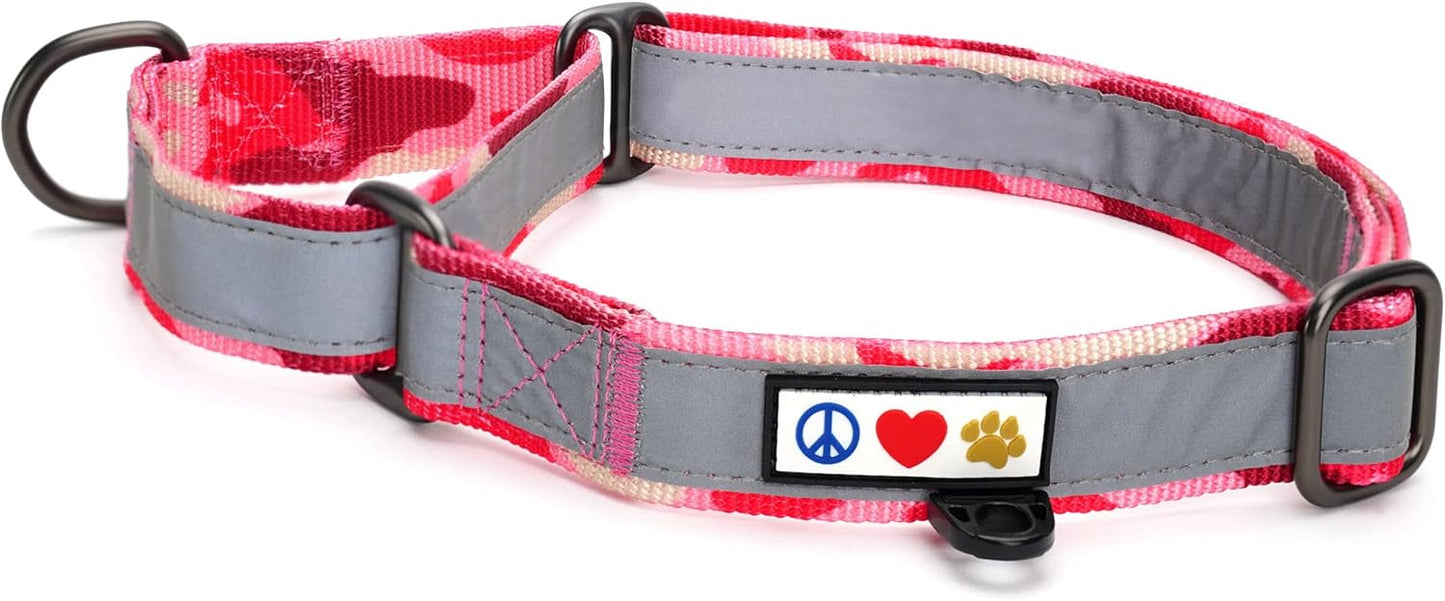 Pawtitas Chain Martingale Dog Collar Puppy Collar Reflective Dog Collar Training Dog Collar Behavioral Dog Chain Collar Collar Medium Dog Collar Green Dog Collar