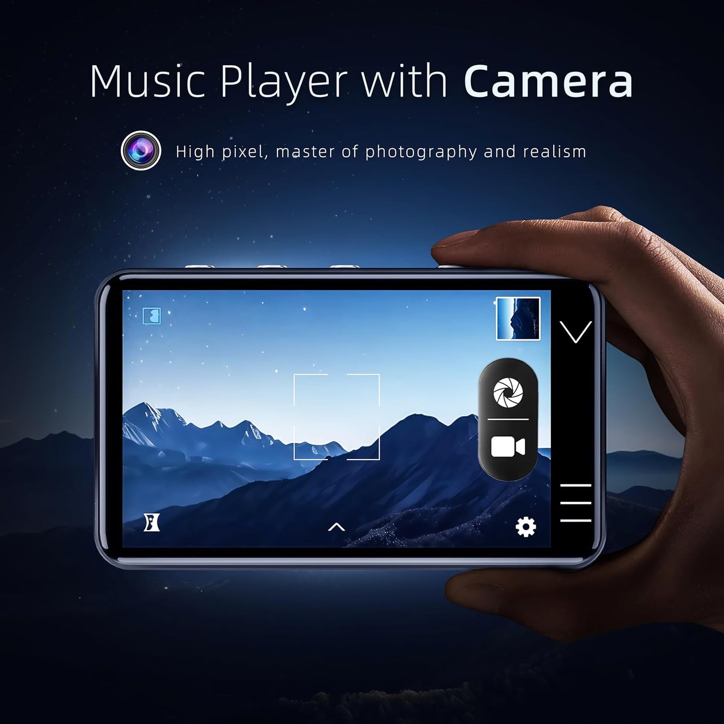 MP3 Player with Bluetooth and WiFi, Music Player with Camera Spotify Pandora,Amazon Music, 4" Touch Screen Android MP4 MP3 Player with Speaker 144GB MP4 & MP3 Player for Travel Sport