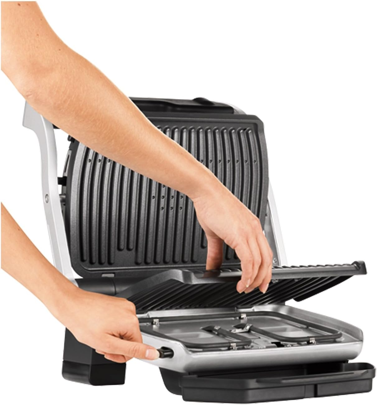 T-fal Optigrill, Electric Indoor Grill, 6 Auto Cooking Modes, Smart Sensor Techology, Nonstick removable plates, Stainless Steel Exterior, Panini Press, Precision Grilling