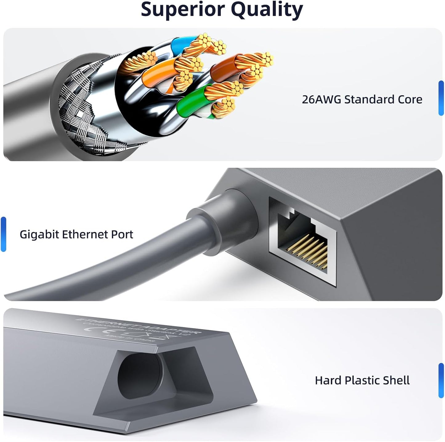 Starlink Ethernet Adapter Gen 2 (1pc Plug-and-Play), Starlink v2 ethernet Wired Extenders,Star Link External Network Connector