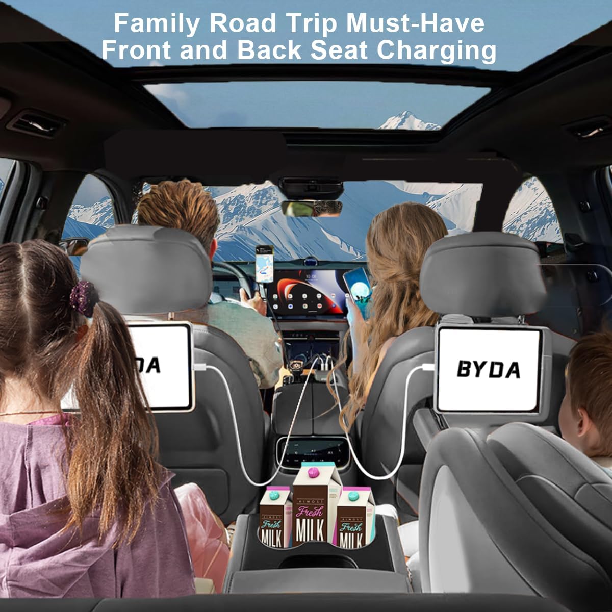 4 in 1 Retractable Car Charger,69W Fast Charging USB C for iPhone 16/15/14/13/12,iPad,Android,Galaxy,Pixel,Cigarette Lighter Adapter (Light-ning+USB-C)