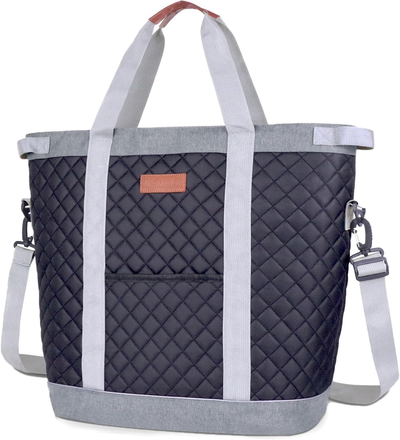 INSMEER Extra Large Tote Cooler Bags - 45 Cans/35L, Collapsible Soft Side Cooler with Shoulder Strap, Leakproof/Waterproof/Insulated/Reusable Grocery Bag for Beach, Camping, Travel, Grocery Shopping