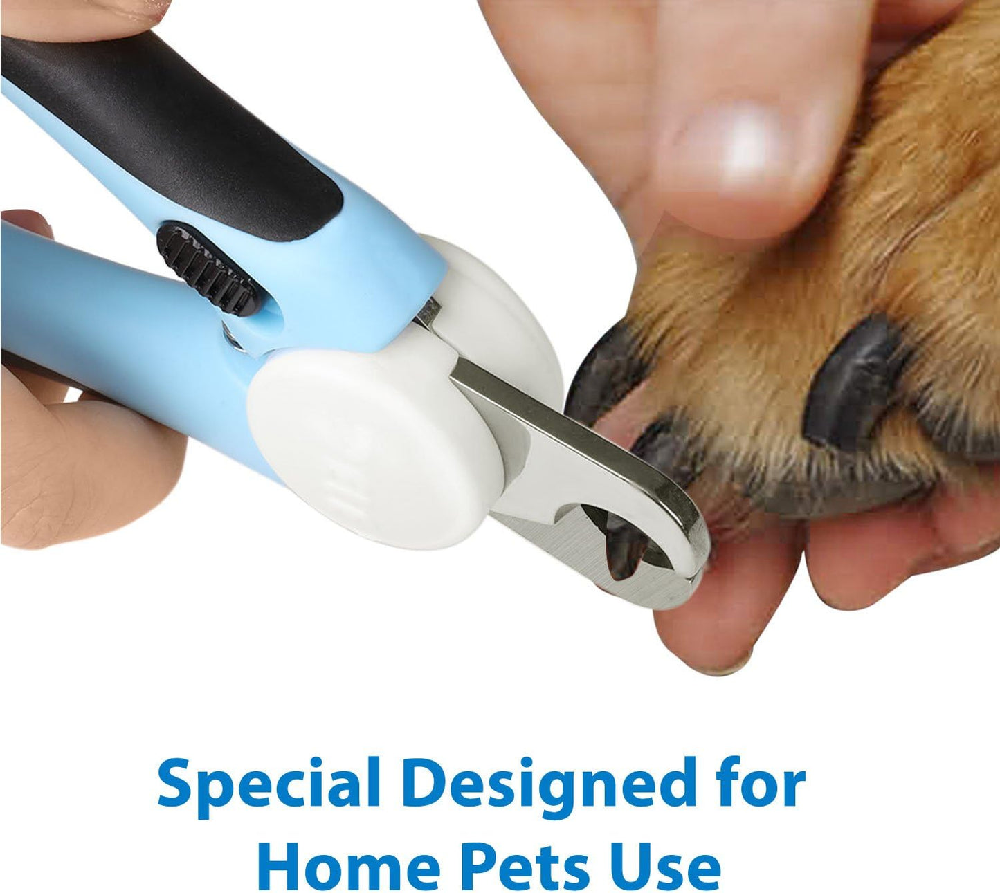Flexzion Dog Nail Clippers Cat Nail Trimmer, Toe Claw Scissor Grooming Tool with Stainless Steel Blades, File Easy Grip Handle Safety Guard Avoid Overcutting for Small Medium Large Breed Puppy, Pink