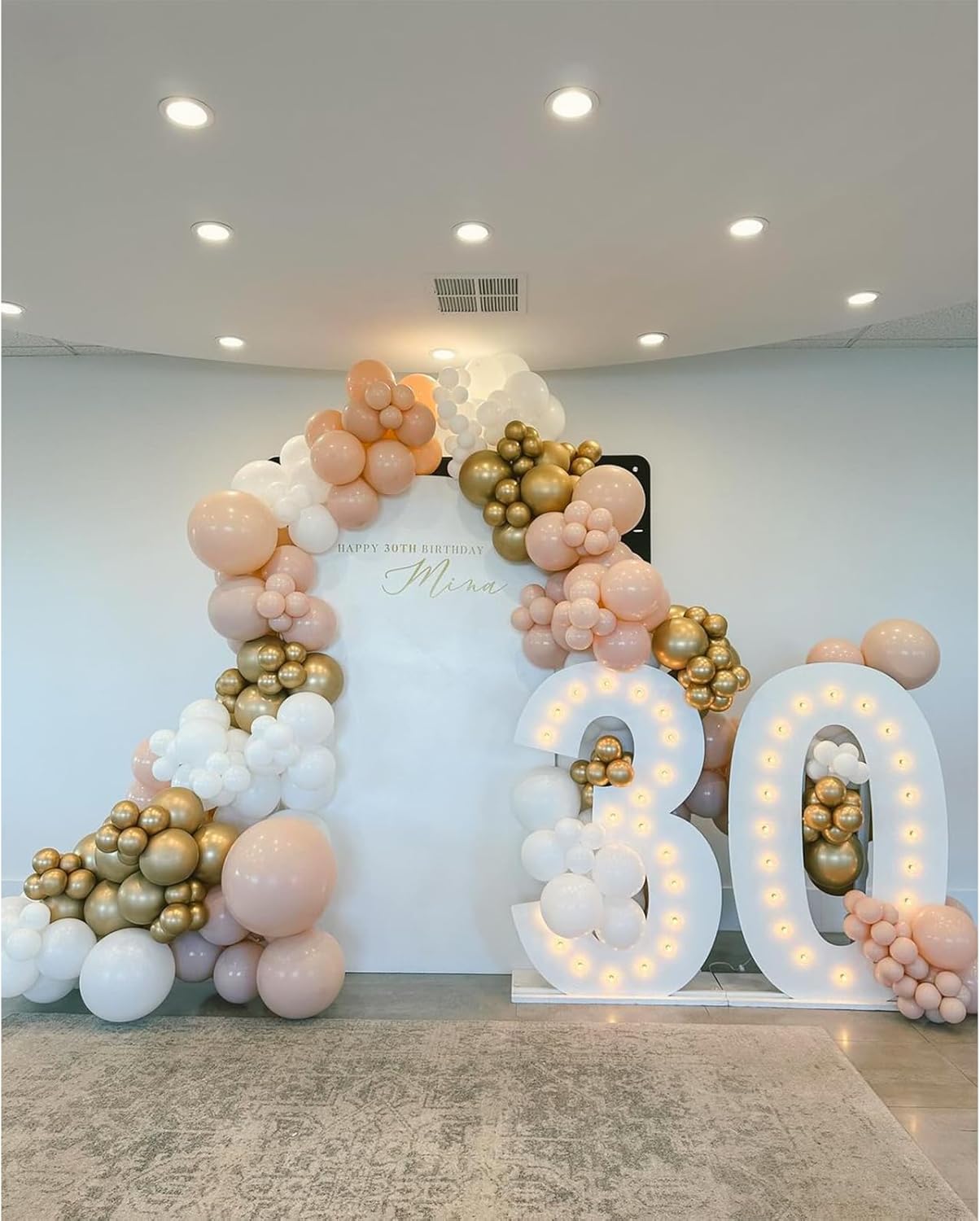 Gold Metallic Chrome Latex Balloon Arch Kit, 102PCS 18In 12In 10In 5In Arch Garland For Festival Picnic, Engagement, Wedding, Birthday Party, Gold Theme Anniversary Decoration With 33FT Ribbon