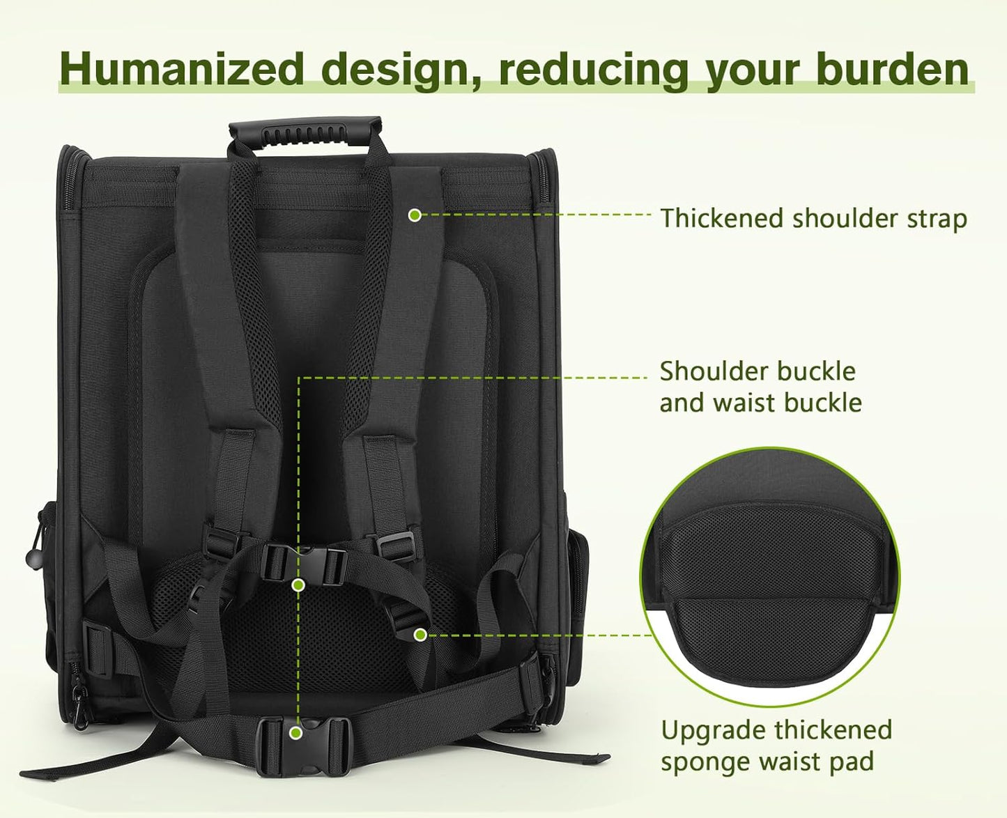 Pecute Pet Carrier Backpack, Dog Carrier Backpack Expandable with Breathable Mesh for Pets <6kg, Pet Backpack Carrier for Hiking Travel Camping Outdoor