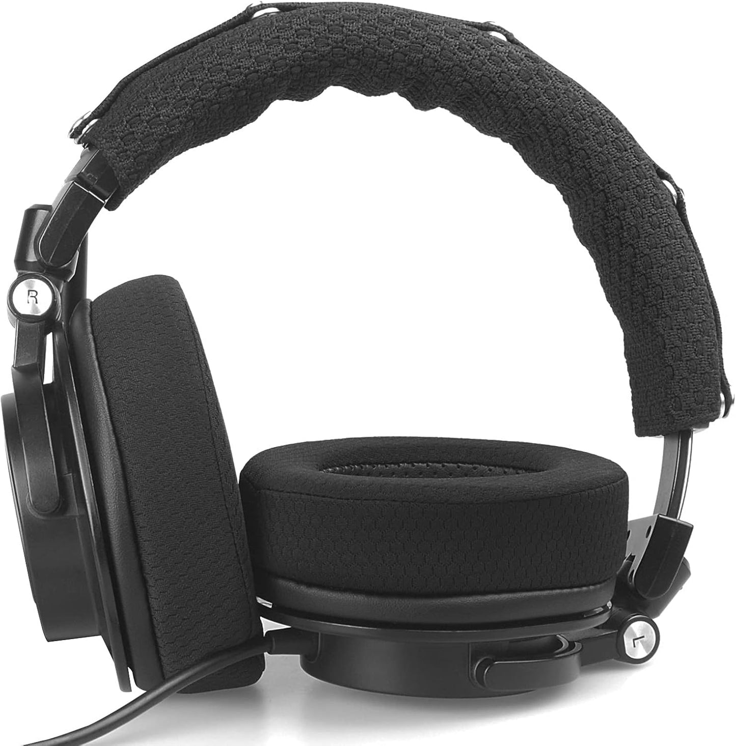 Upgraded Replacement Earpads Cushions for HyperX Cloud/Alpha, for Turtle Beach Stealth 400/600, for Audio Technica M50X/M40X&More, Ear Pads with Breathable Mesh Fabric/Added Thickness