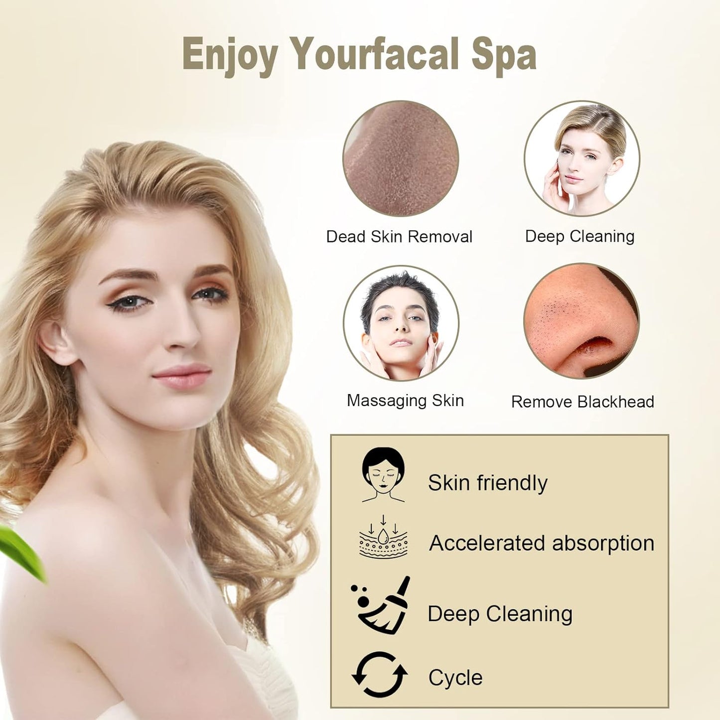 Face Brush Set Skin Care Portable Electric Facial Scrub Brush Instrument Elitzia ETLW019B