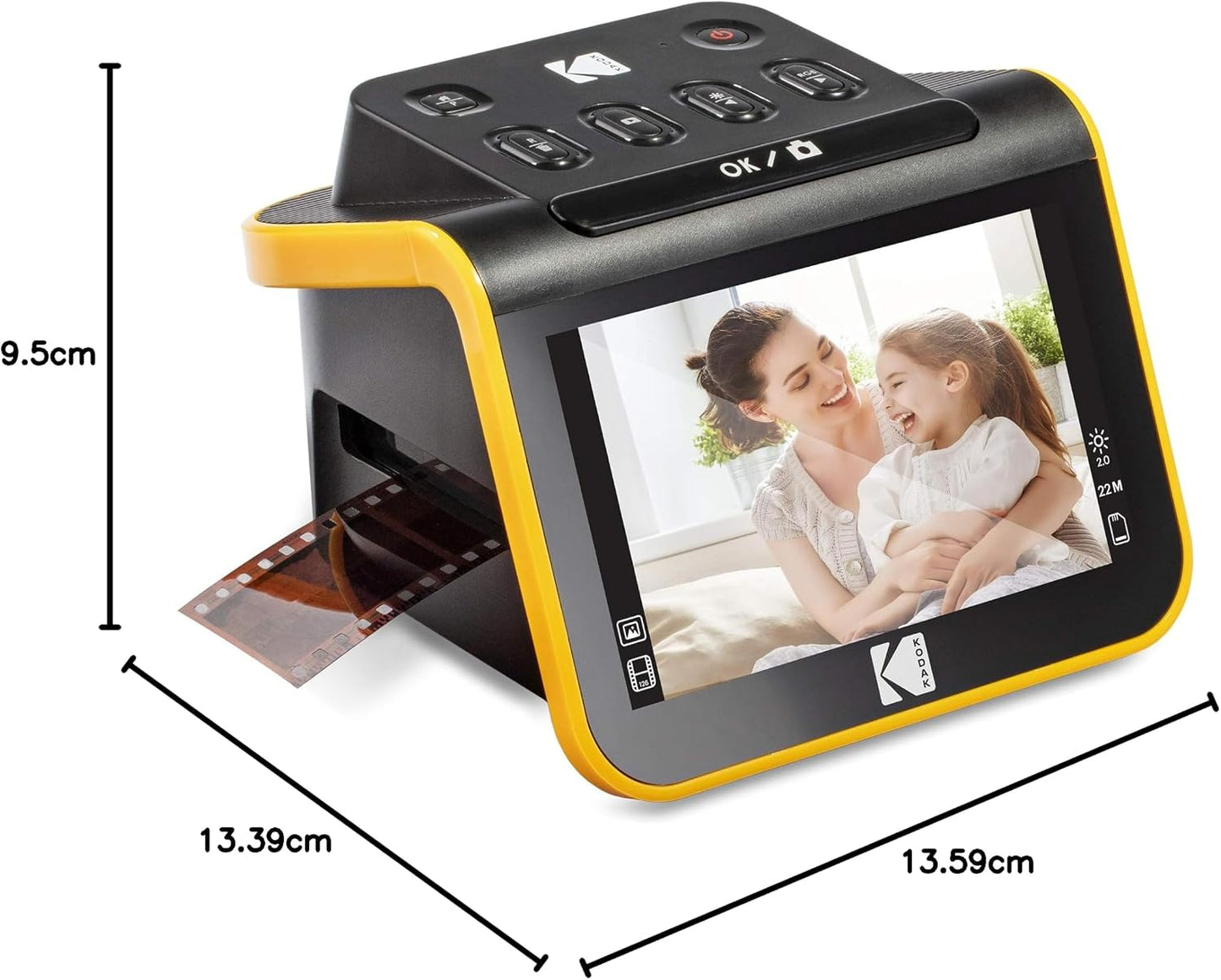 Kodak Slide N SCAN Film and Slide Scanner with Large 5” LCD Screen, Convert Color & B&W Negatives & Slides 35mm, 126, 110 Film Negatives & Slides to High Resolution 22MP JPEG Digital Photos