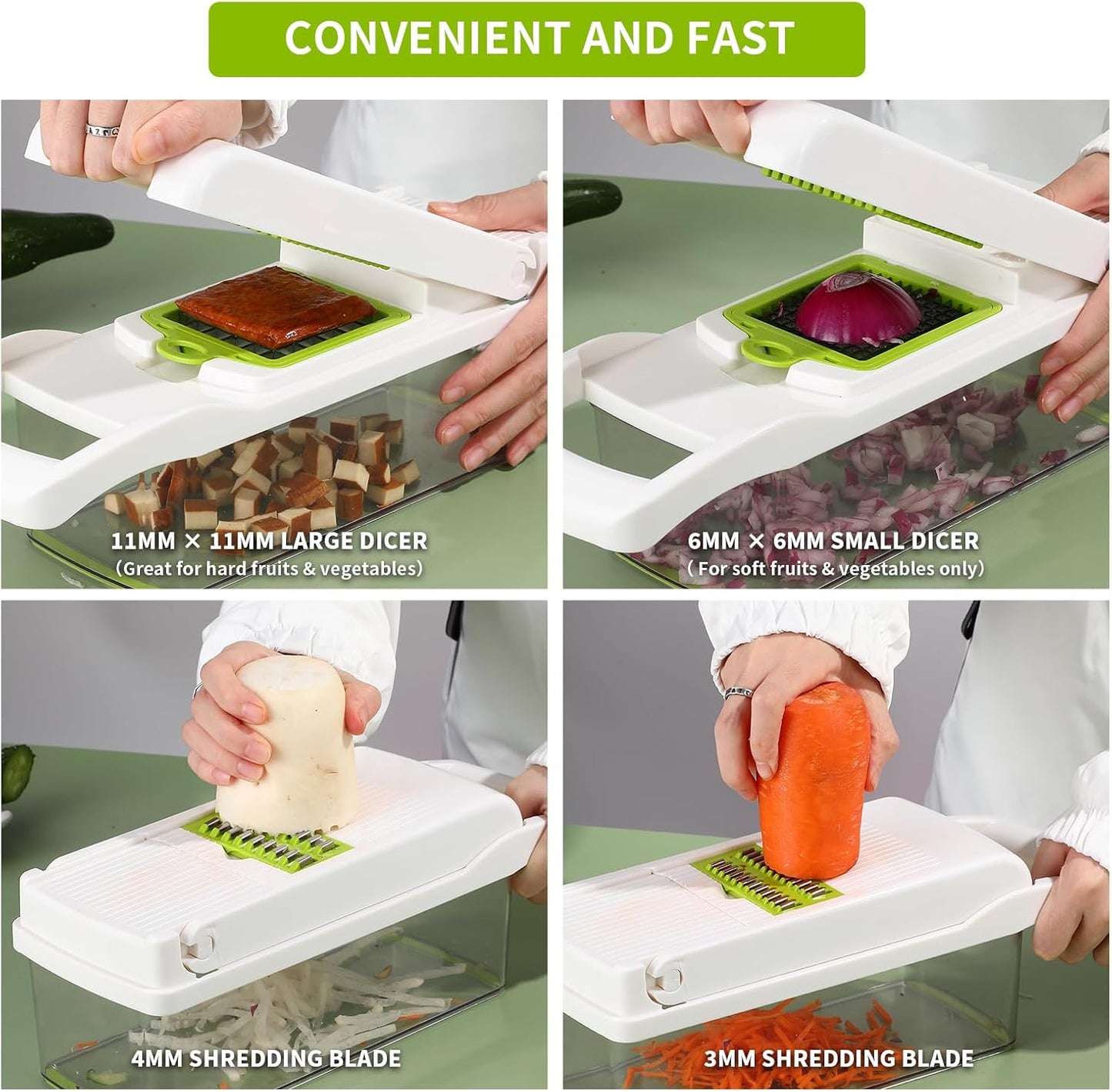 Purilite Select 8-in-1 Vegetable Chopper Slice Smarter, Cook Faster