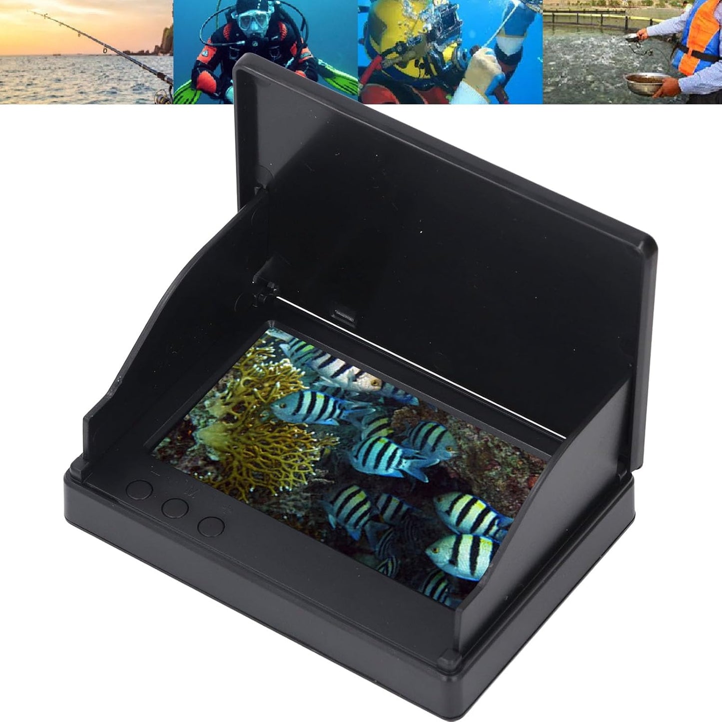 Underwater Fishing Camera Kit, 1080P Portable Video Fish Finder with 4.3 Inch LCD Monitor, Professional Fishing Aid for Ice Lake Sea Boat Fishing