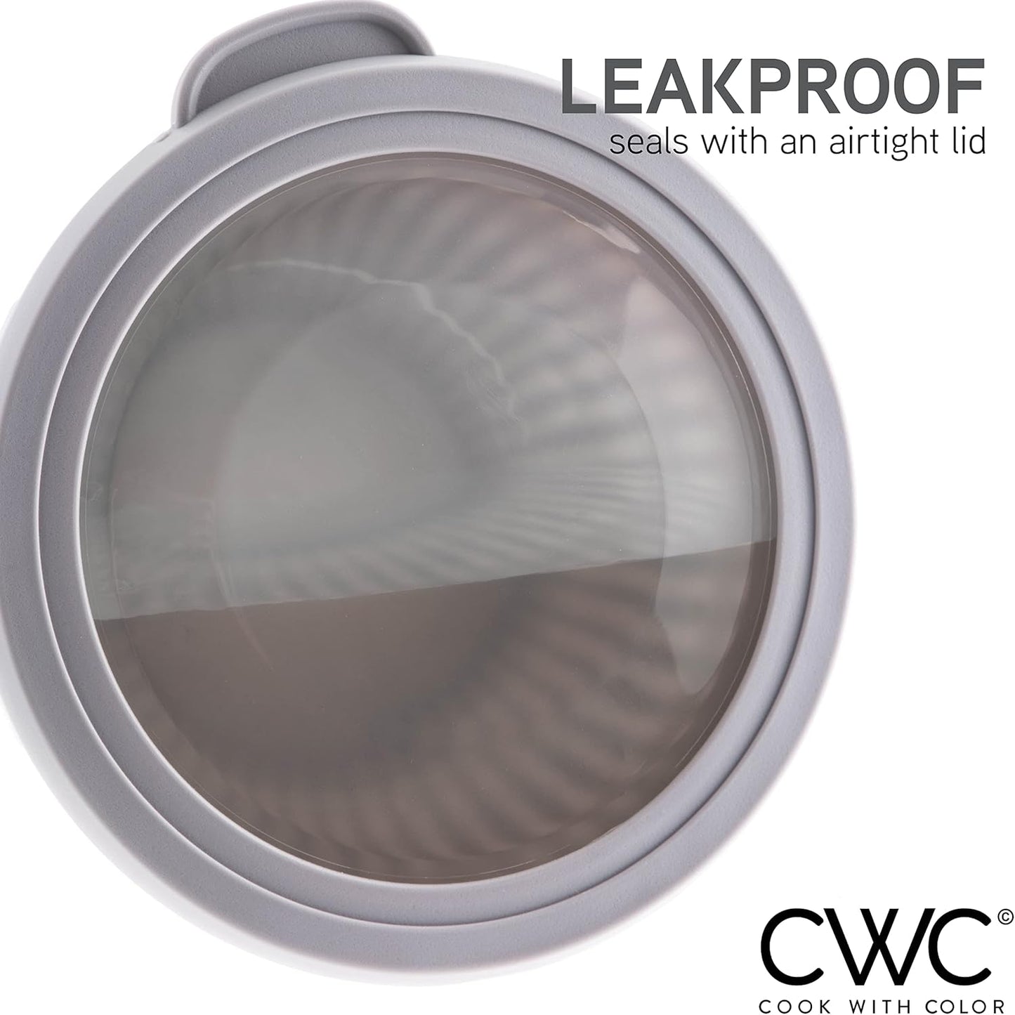 COOK WITH COLOR Prep Bowls with Lids- 8 Piece Nesting Plastic Small Mixing Bowl Set with Lids (Teal Ombre)