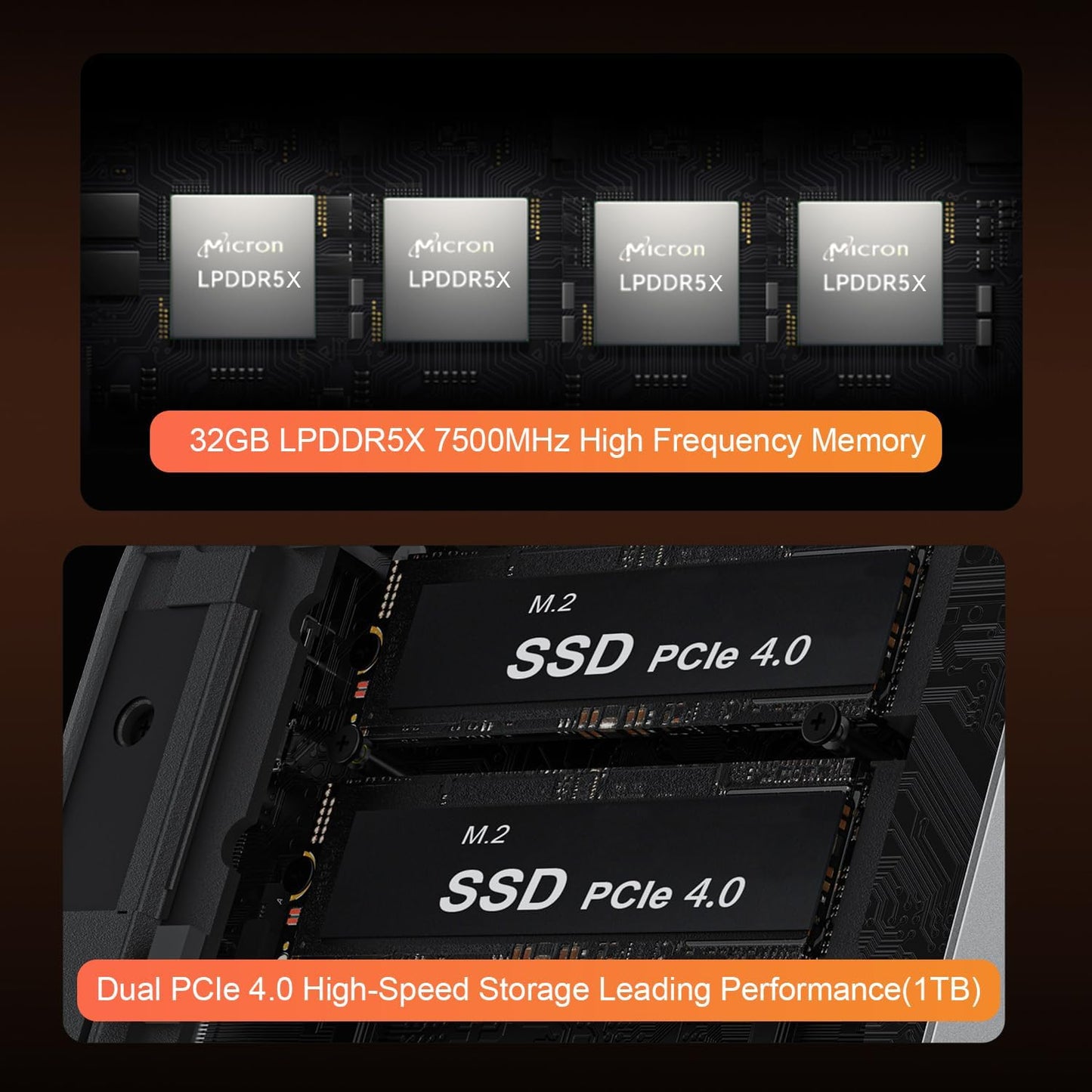 Beelink SER8 Mini PC AMD Ryzen 7 8745HS, 24GB DDR5-5600MHz 1TB PCIe4.0 SSD, AMD Radeon 780M Graphics 12core 2600MHz Gaming PC, USB4.0/ Triple Display/ WiFi6/ BT5.2/2.5Gbps LAN Mini Computer/W-11 Pro