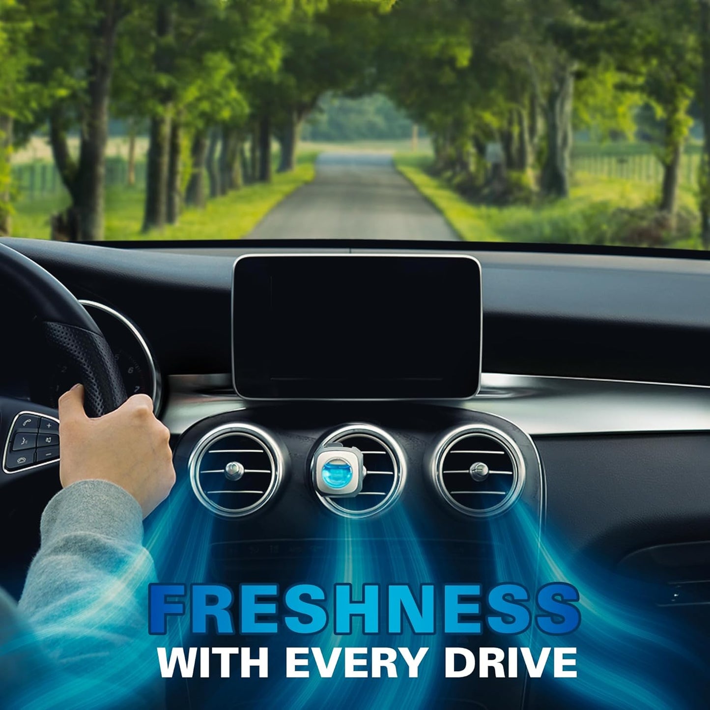 Air Jungles New Car Scent Car Air Freshener Clip, 6 Car Freshener Vent Clips, 4ml Each, Long Lasting Air Freshener for Car, Up to 180 Days Car Refresher Odor Eliminator