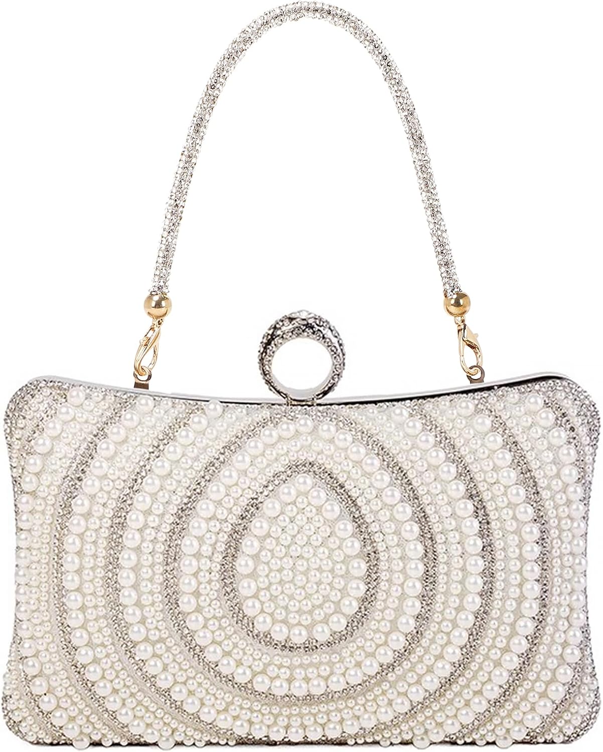 Women's Evening Handbags Pearl Clutch Purse Beaded bag Bridal Clutch wedding Purse