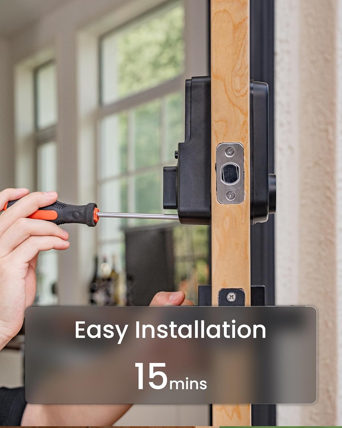 DESLOC B200 Fingerprint Smart Door Lock, Keyless Entry Door Lock, App Control, Easy Installation, Front Door Smart Deadbolt Lock, Touchscreen Keypad, Emergency Power Port, 12 Months Battery, IP54