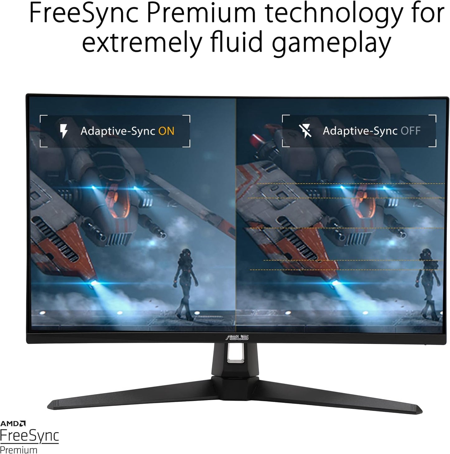 ASUS TUF Gaming 27” 1440P Gaming Monitor (VG27AQM1A) - QHD (2560x1440), 260Hz, 1ms, Fast IPS, ELMB Sync, Freesync Premium, G-Sync compatible, Variable Overdrive, 90%DCI-P3, DisplayHD 400, 3yr warranty