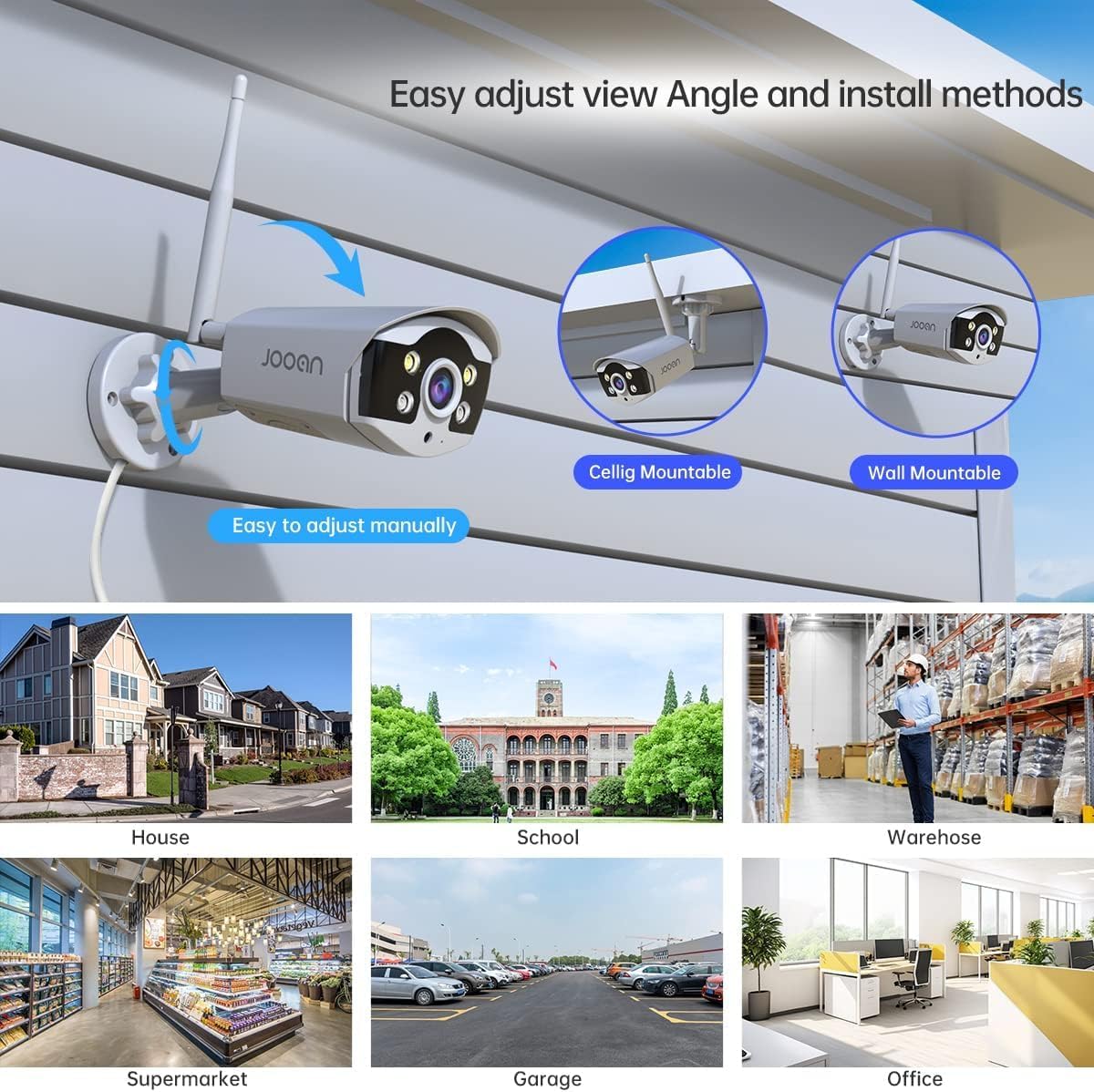 JOOAN【IP67 Weatherproof & H.265+ System】3MP Security Camera System Outdoor,10-Channel NVR&4Pcs FHD 1296P Video Record CCTV Cameras,Waterproof&Good Night Vision,Motion Dectection&Email Alarm,No HDD