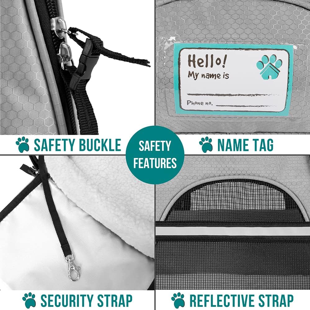Premium Airline Approved Soft-Sided Pet Travel Carrier by PetAmi | Ventilated, Comfortable Design with Safety Features | Perfect For Plane or Car | Ideal for Small to Medium Sized Cats, Dogs, and Pets