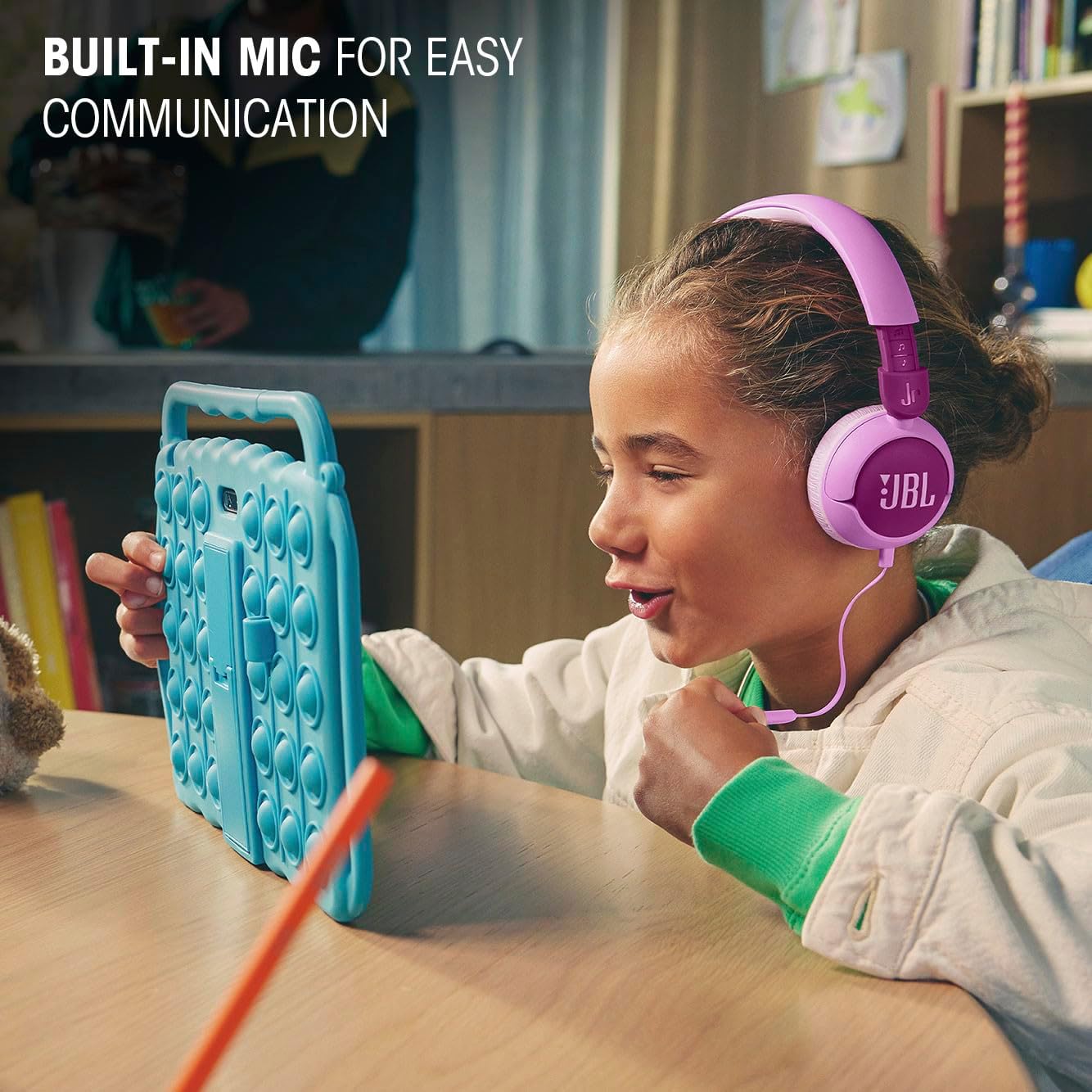 JBL Junior 320 - Wired on-Ear Kids Headphones - Purple