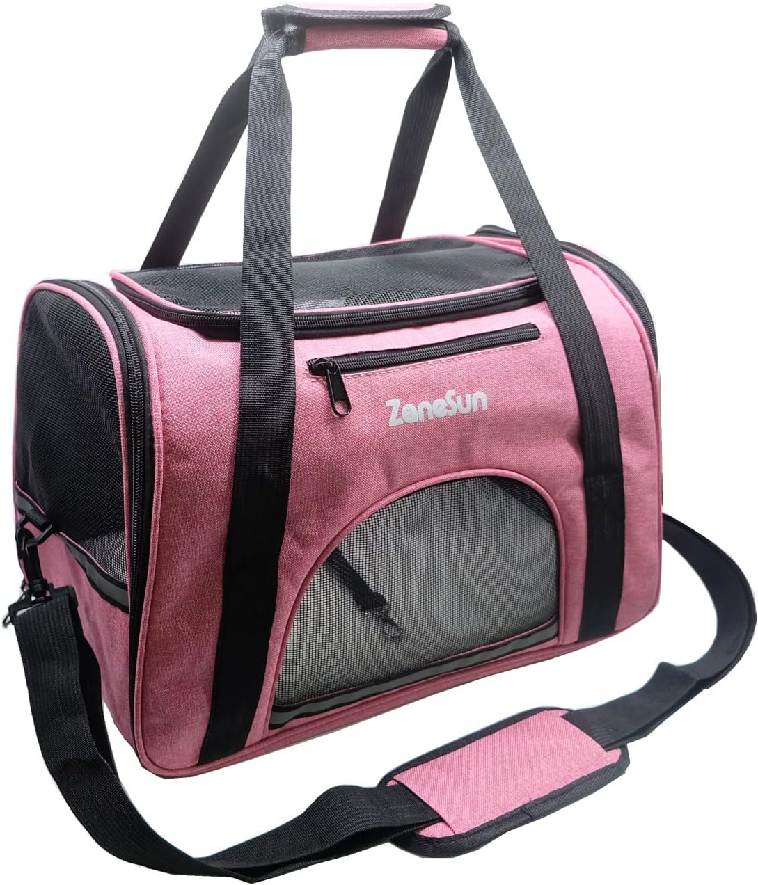ZaneSun Cat Carrier Dog Carrier Pet Carrier for Small Medium Cats Dogs Puppies of 15 Lbs,Airline Approved Dog Cat Travel Carrier (Medium, Blue)