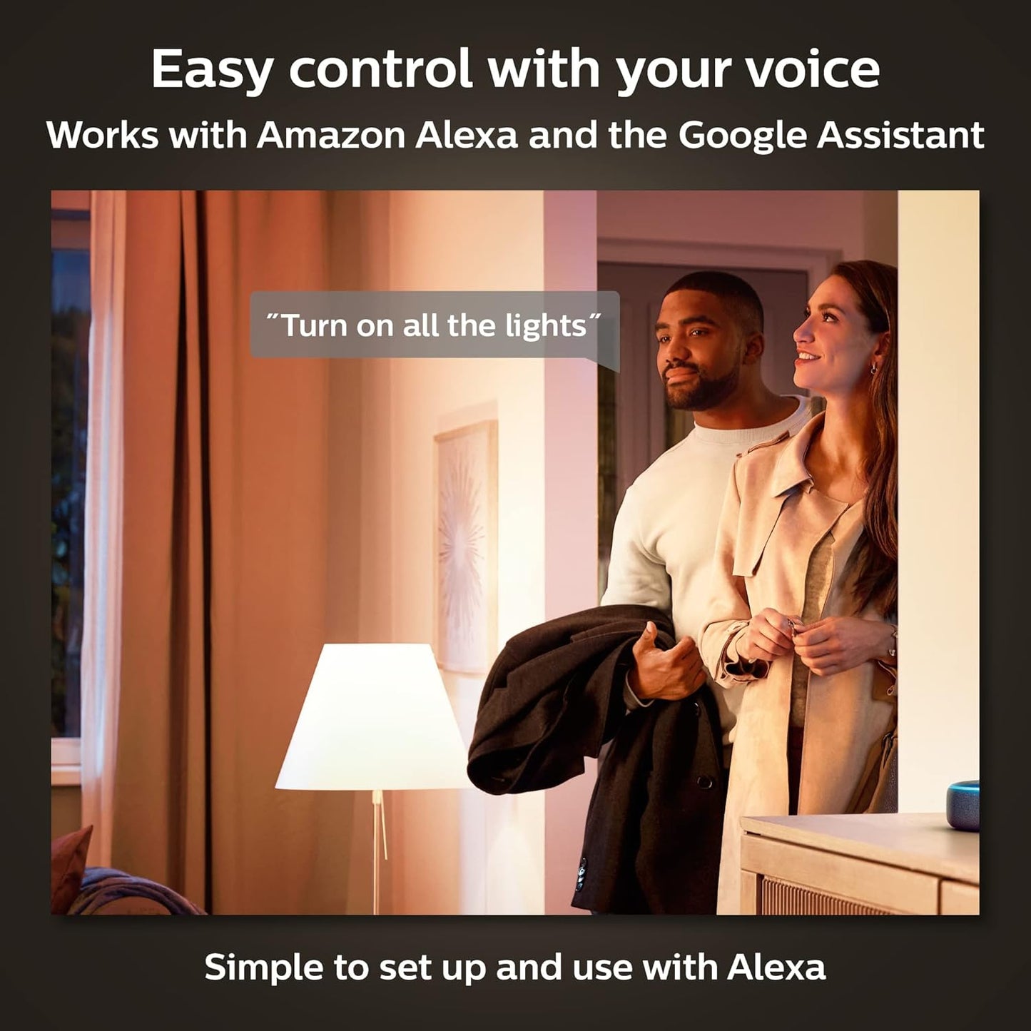 Philips Hue White and Colour Ambiance A19 E26 LED Smart Bulb, Bluetooth & Zigbee Compatible (Hue Hub Optional), Works with Alexa & Google Assistant A Certified for Humans Device (562785),3 Pack
