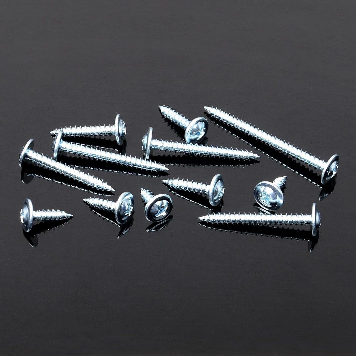 150Pcs #8 × 2" Black Screws for Wood, Phillips Truss Head Wood Screws, Quick Metal Self Tapping, Zinc Plated Steel, Truss Head Screws by Mywish