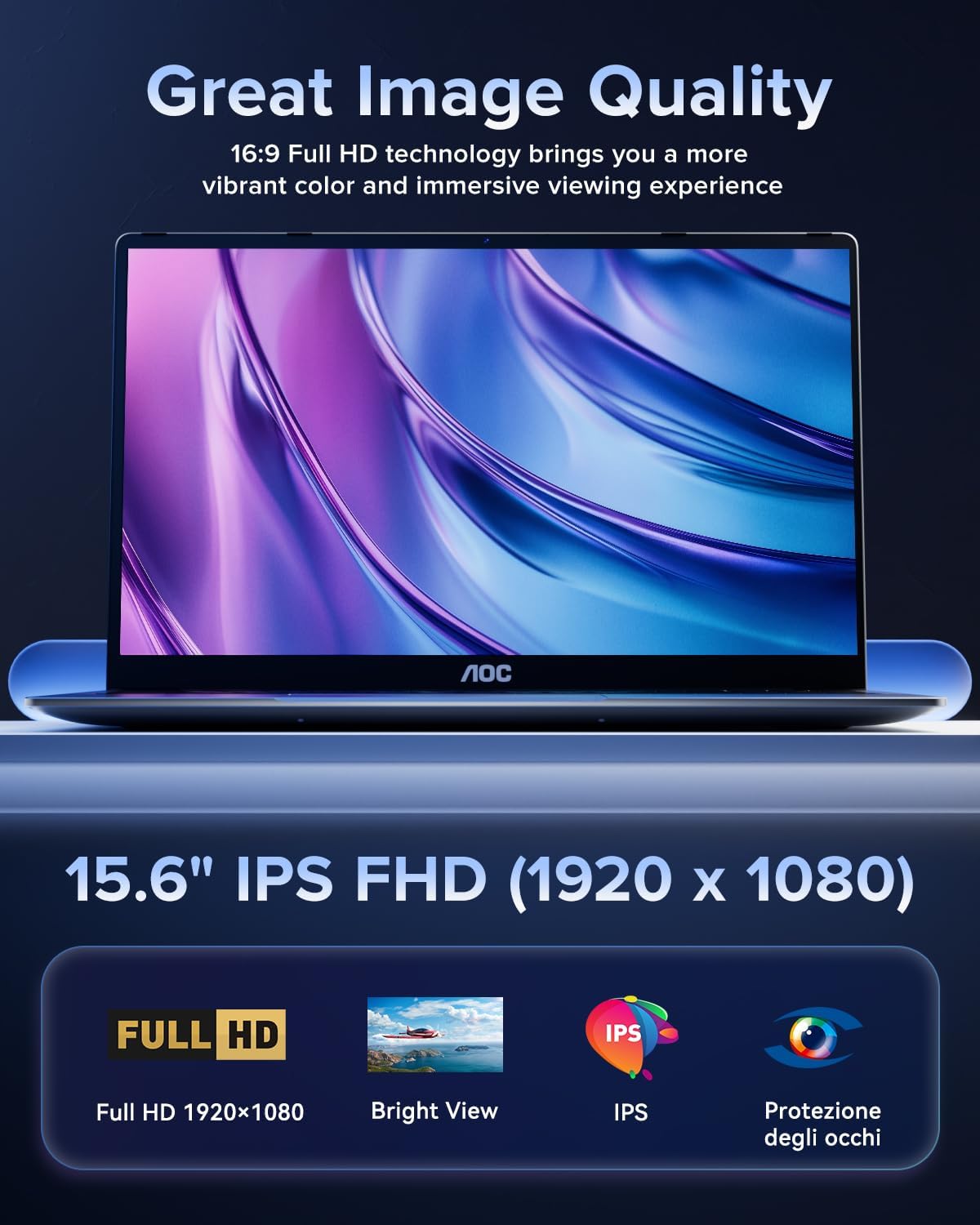 2025 AOC AX15 Laptop, 15.6-inch FHD (1920 x 1080) Display, Intel N97(4C/4T) Processor, 16GB DDR4 RAM, 512GB SSD, Windows 11 Pro, WiFi5, BT5.0, 38Wh Battery
