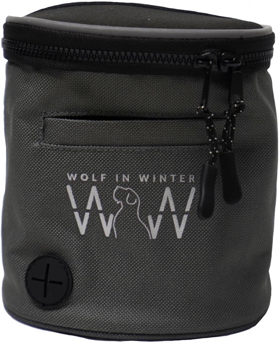Wolf in Winter Quickdraw XL Dog Treat Pouch Bag for Training with Waste Bag Holder Phone Pocket and Belt Clip – Dog Accessories for Walking Hiking and Puppy Essentials – (Raspberry)