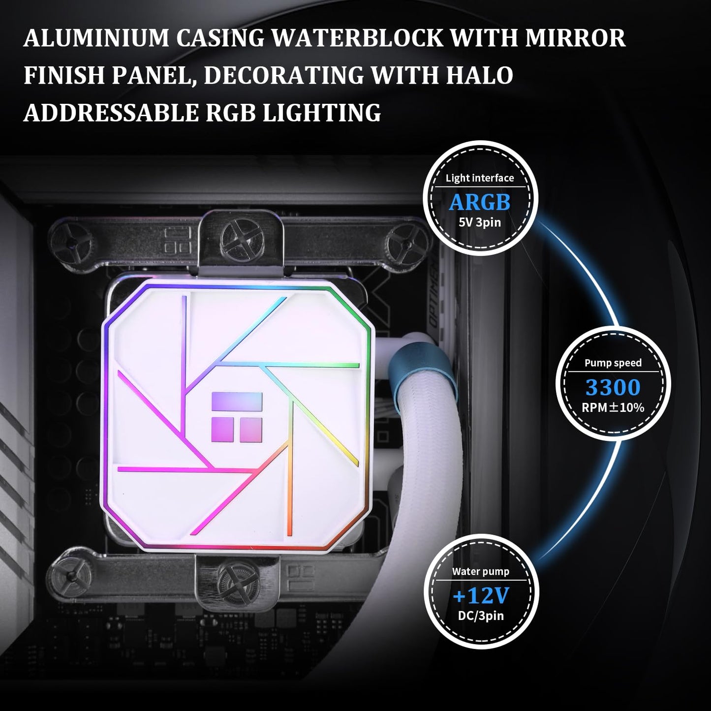 Thermalright Aqua Elite 240 V3 Liquid CPU Cooler, AIO Pump Head Speed up to 3300RPM, TL-C12B-S V2×2 PWM Fans,for AMD/AM4/AM5, Intel LGA1150/1151/1200/2011/1700, Computer CPU Aio Cooler