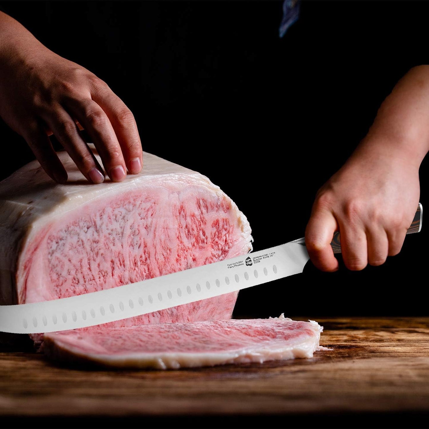 TUO Boning Knife - Razor Sharp Fillet Knife - High Carbon German Stainless Steel Kitchen Cutlery - Pakkawood Handle - Luxurious Gift Box Included - 7 inch - Fiery Phoenix Series