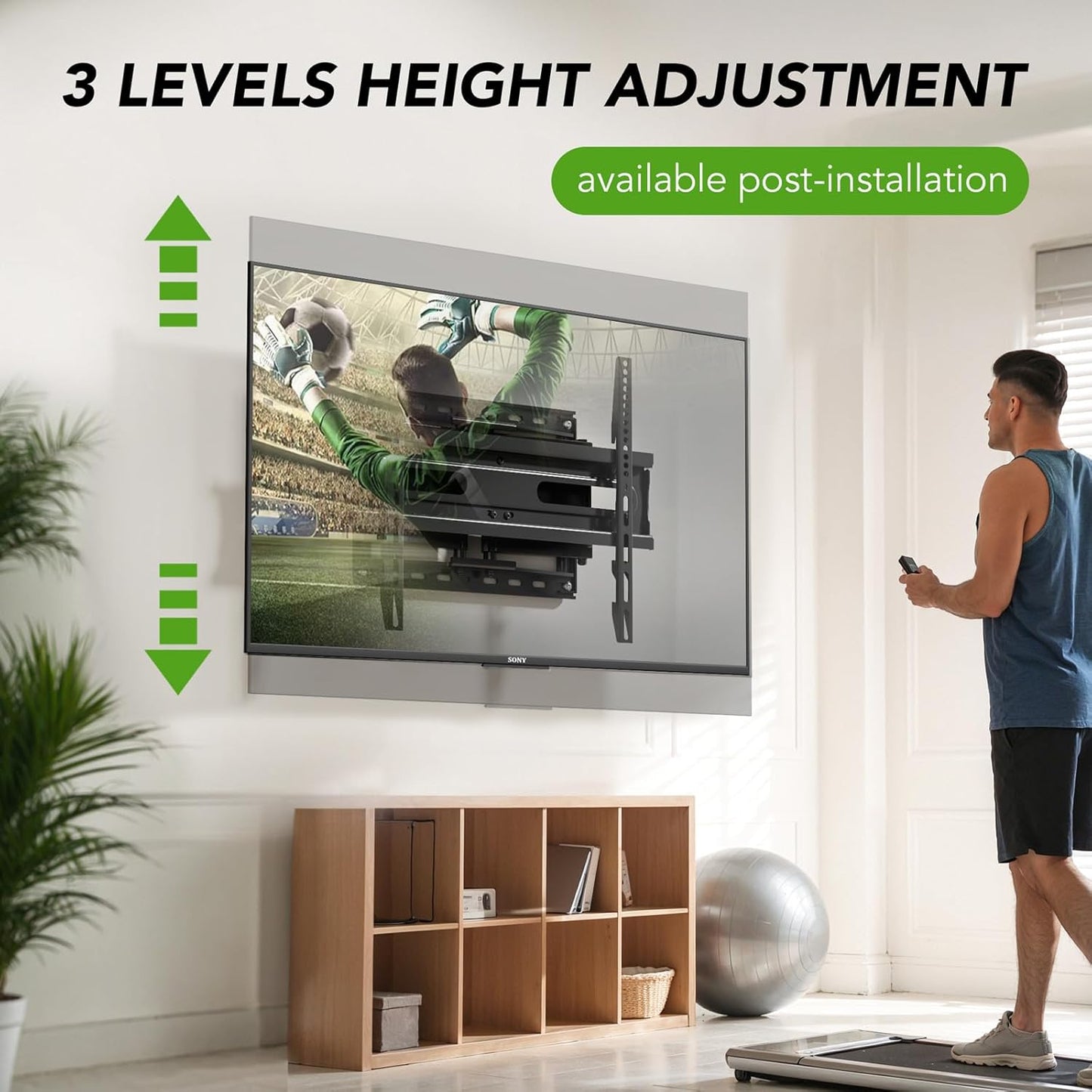 TV Wall Mount Bracket for 32-85 Inch TVs Full Motion Dual Articulating Arm with Swivel & Tilt, Max VESA 600x400mm, Supports 132 lbs for LCD/LED/OLED Flat & Curved Screens