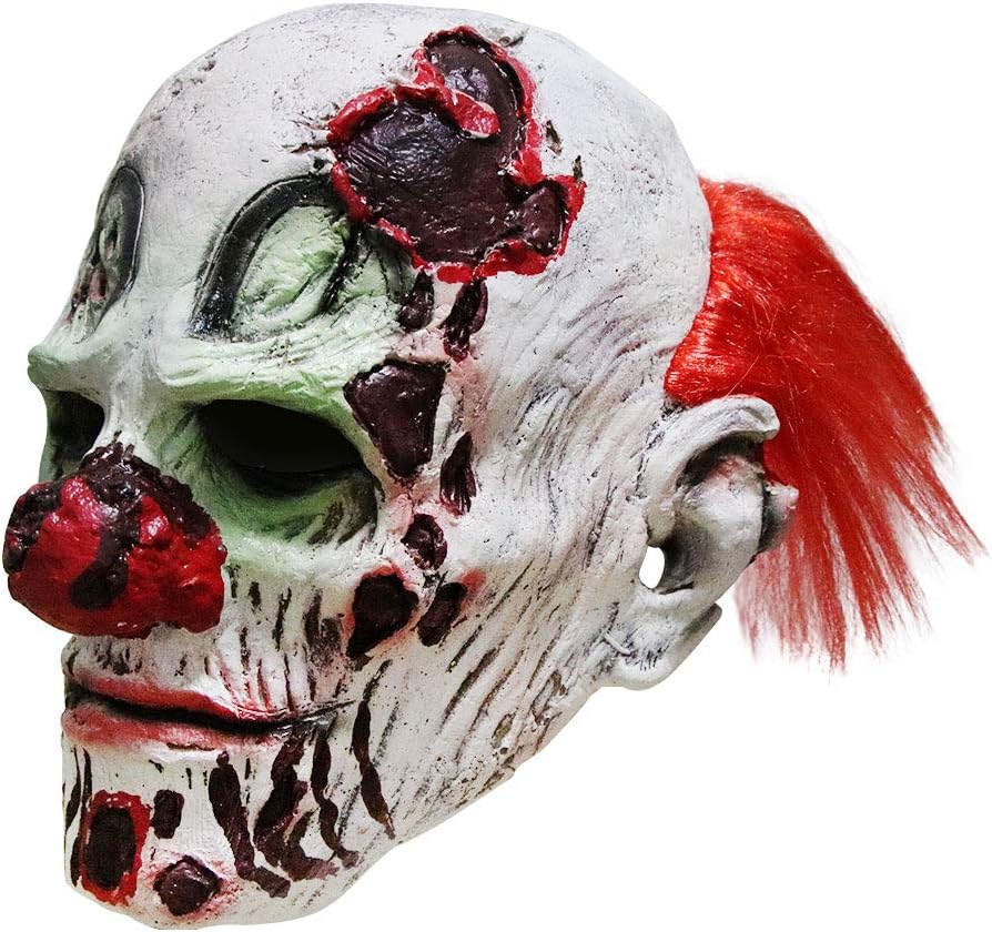 longpo Halloween Scary Evil Clown Mask Horror Face Zombie Costume