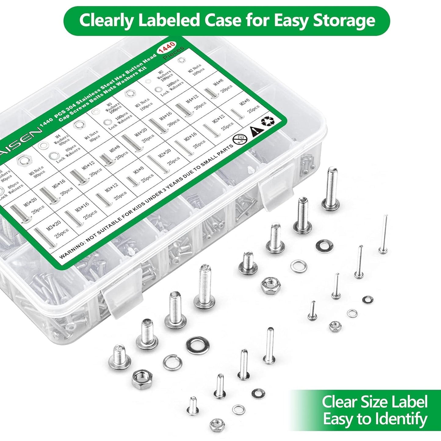 860PCS Metric Screw Assortment Kit, M2 M3 M4 M5 Machine Screws with Lock & Flat Washers, 10.9 Grade Alloy Steel, Metric Hex Button Head Cap Nuts and Bolts Assortment Kit with 4 Wrenches